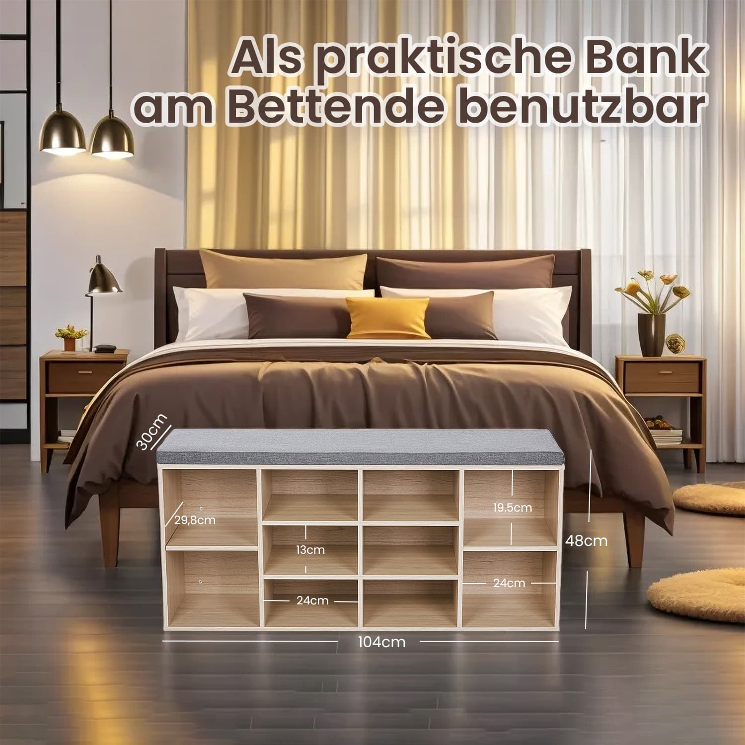 Shoe bench, shoe rack, bench seat - Image 2