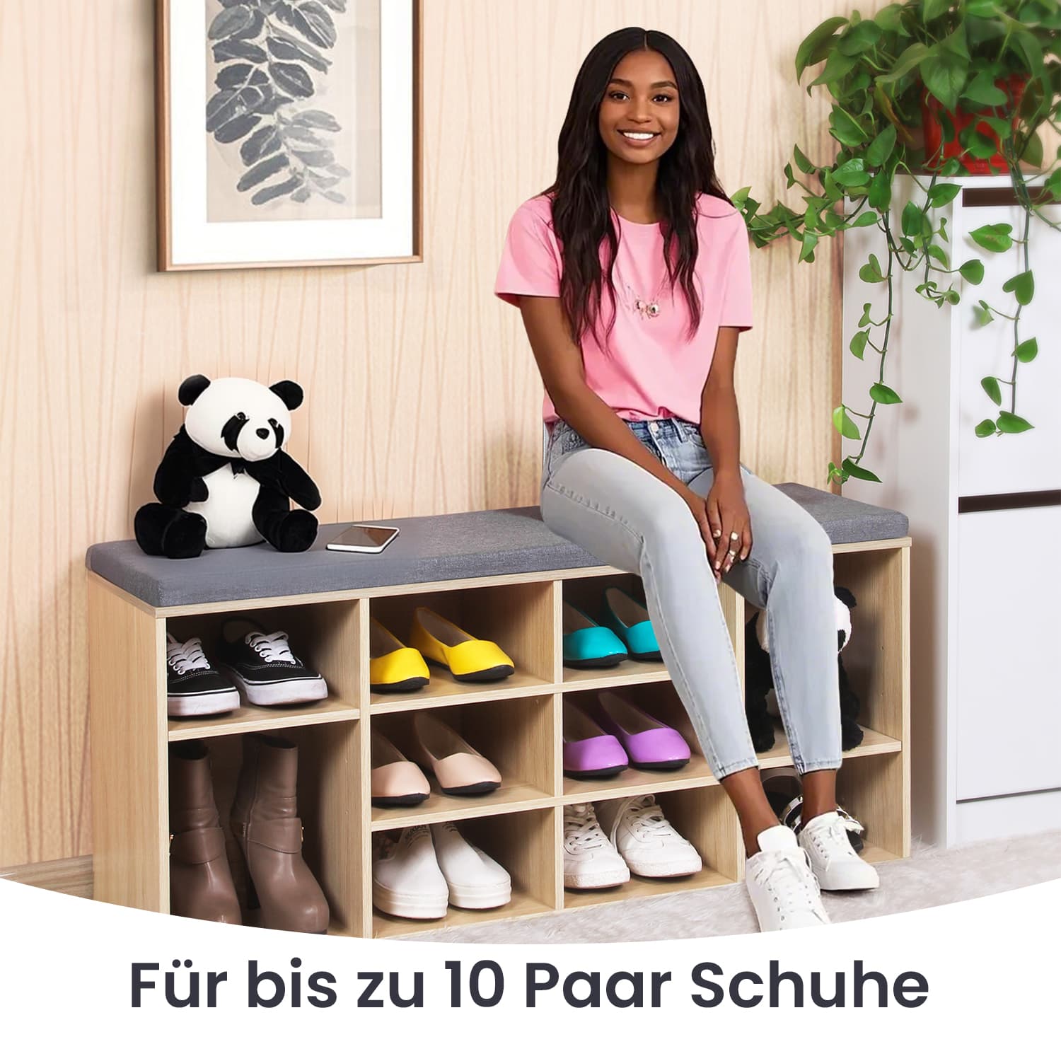 Shoe bench, shoe rack, bench seat - Image 3