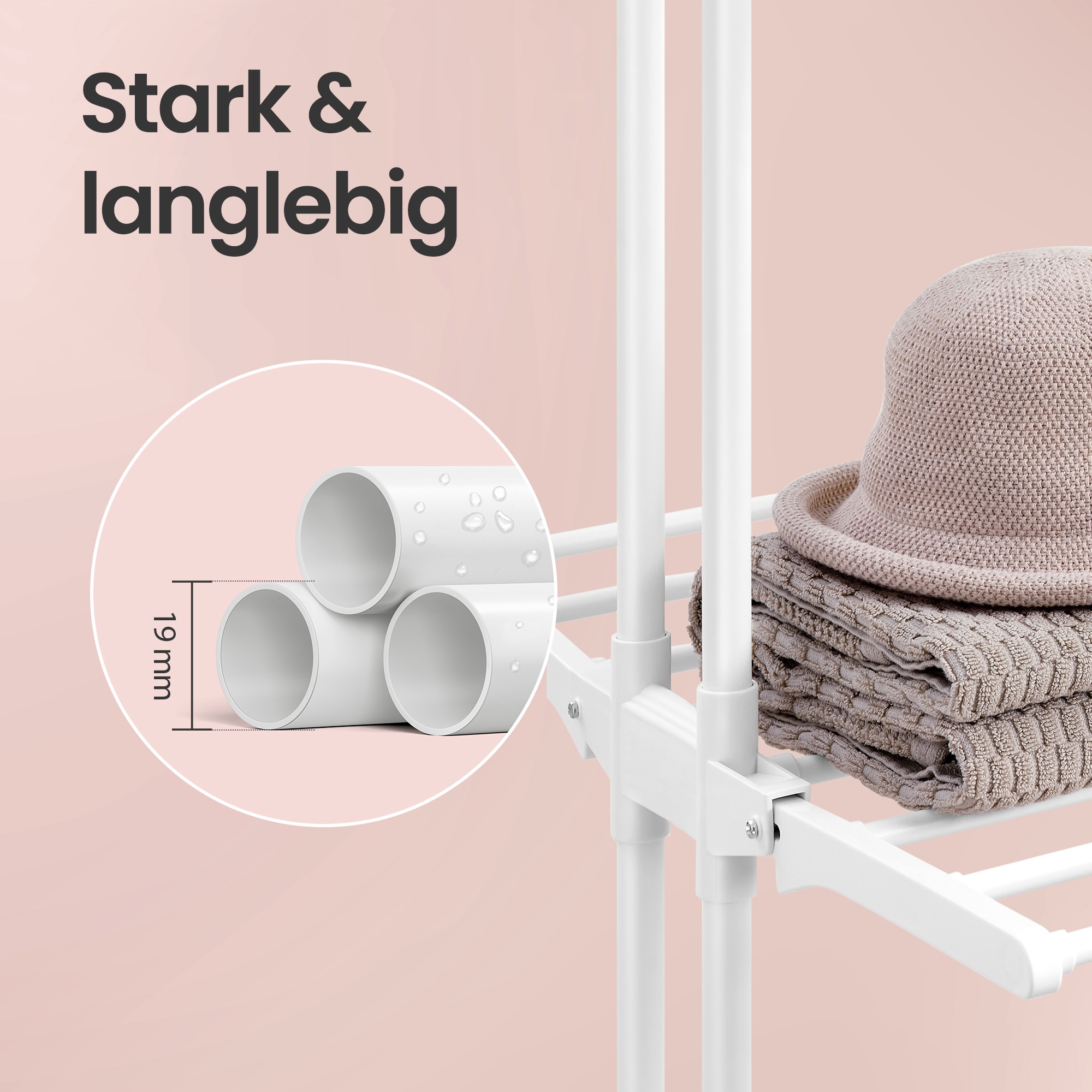Laundry rack, 4-level tumble dryer, clothes horse - Image 3