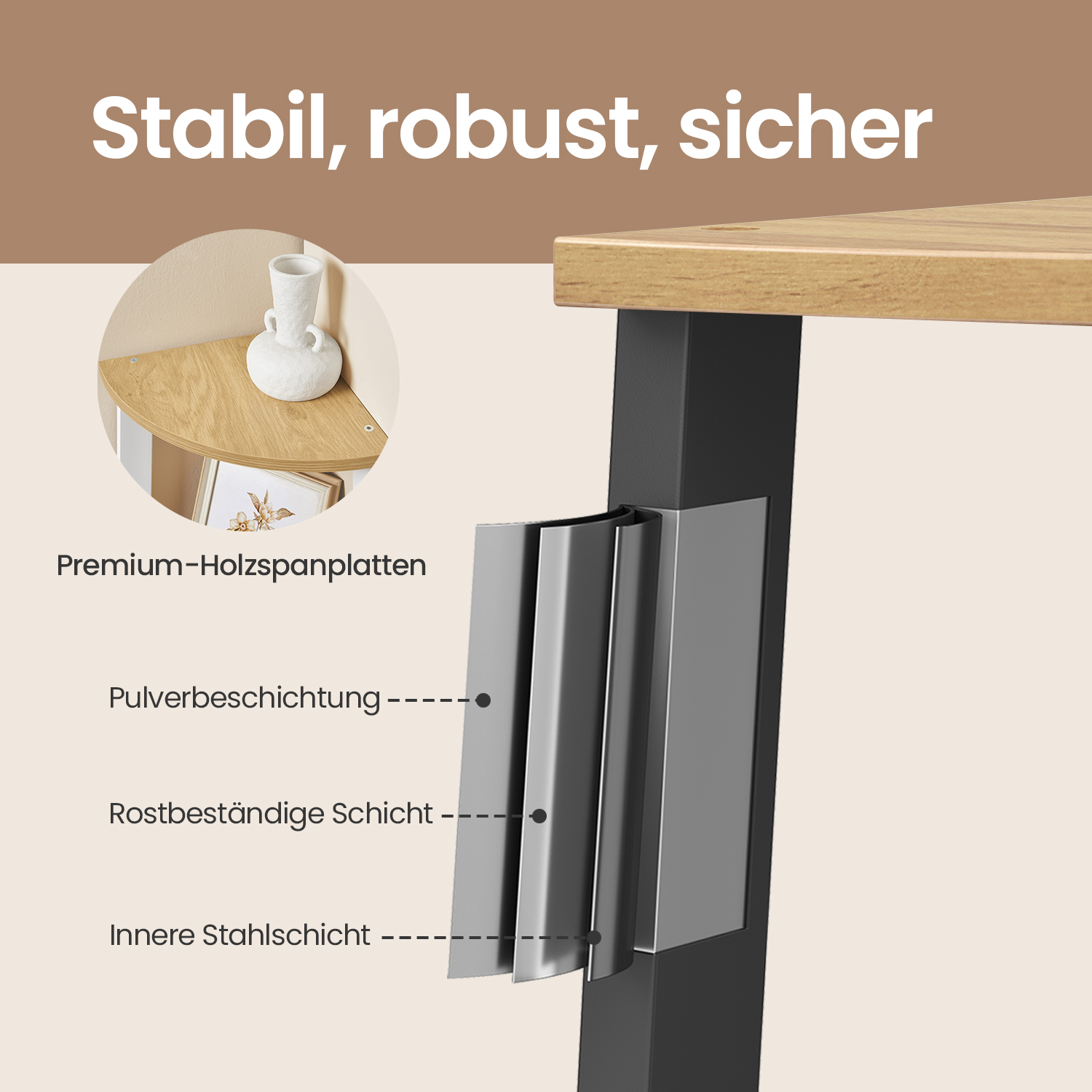 Corner shelf, bookcase with 4 levels, ladder shelf - Image 4
