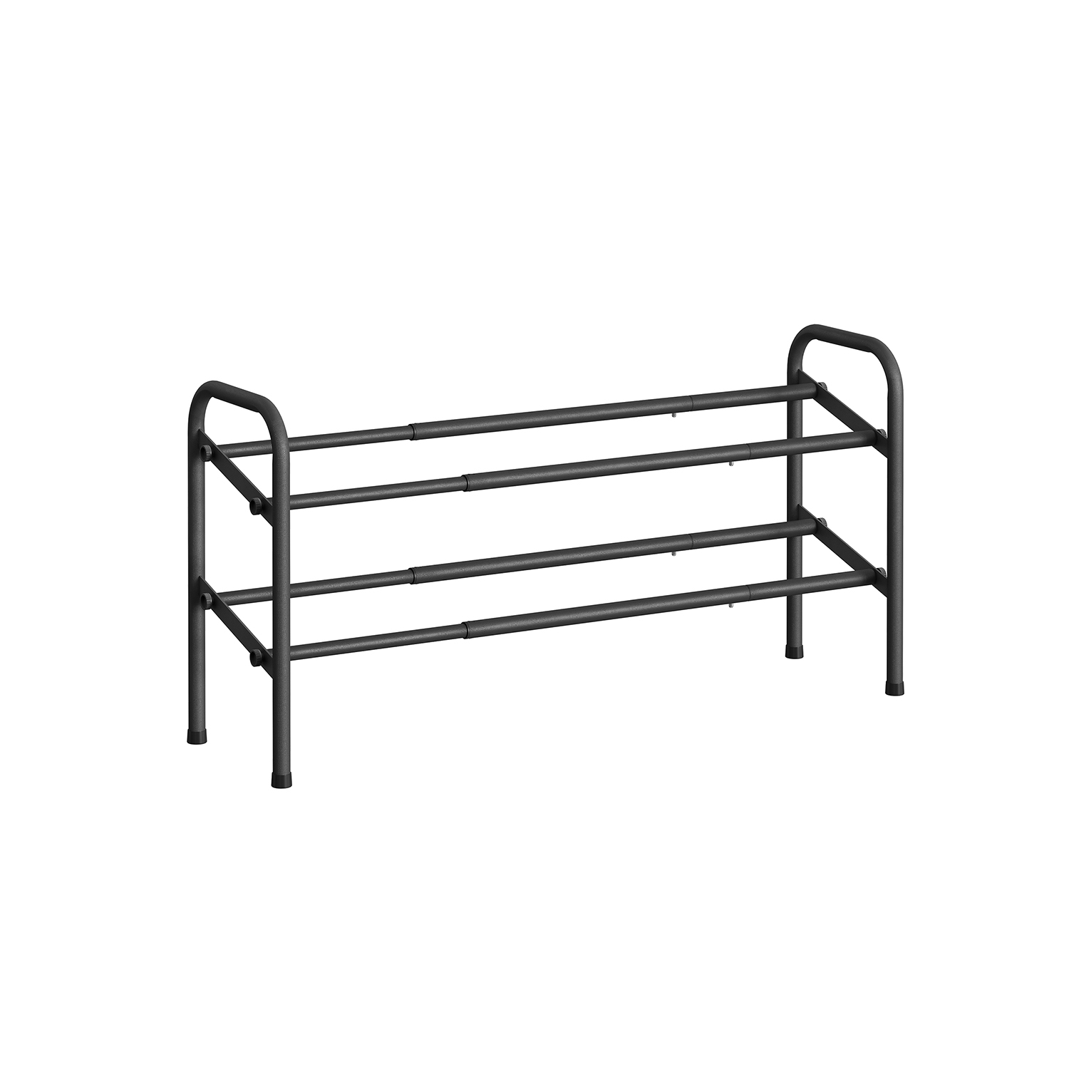 Shoe rack with 2 levels ink black