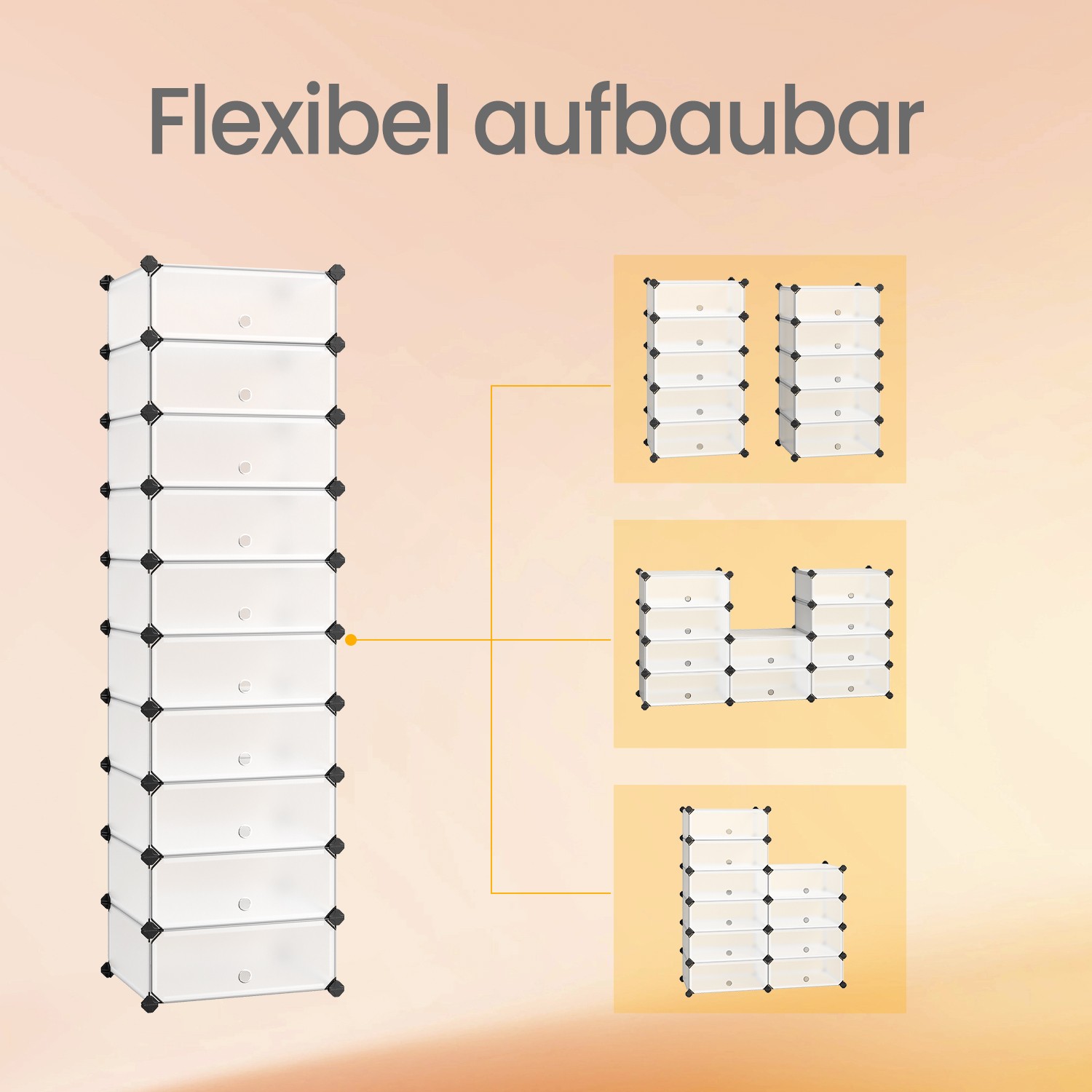 Skohylle med 10 nivåer, plug-in-hylle, reolsystem - Bilde 4