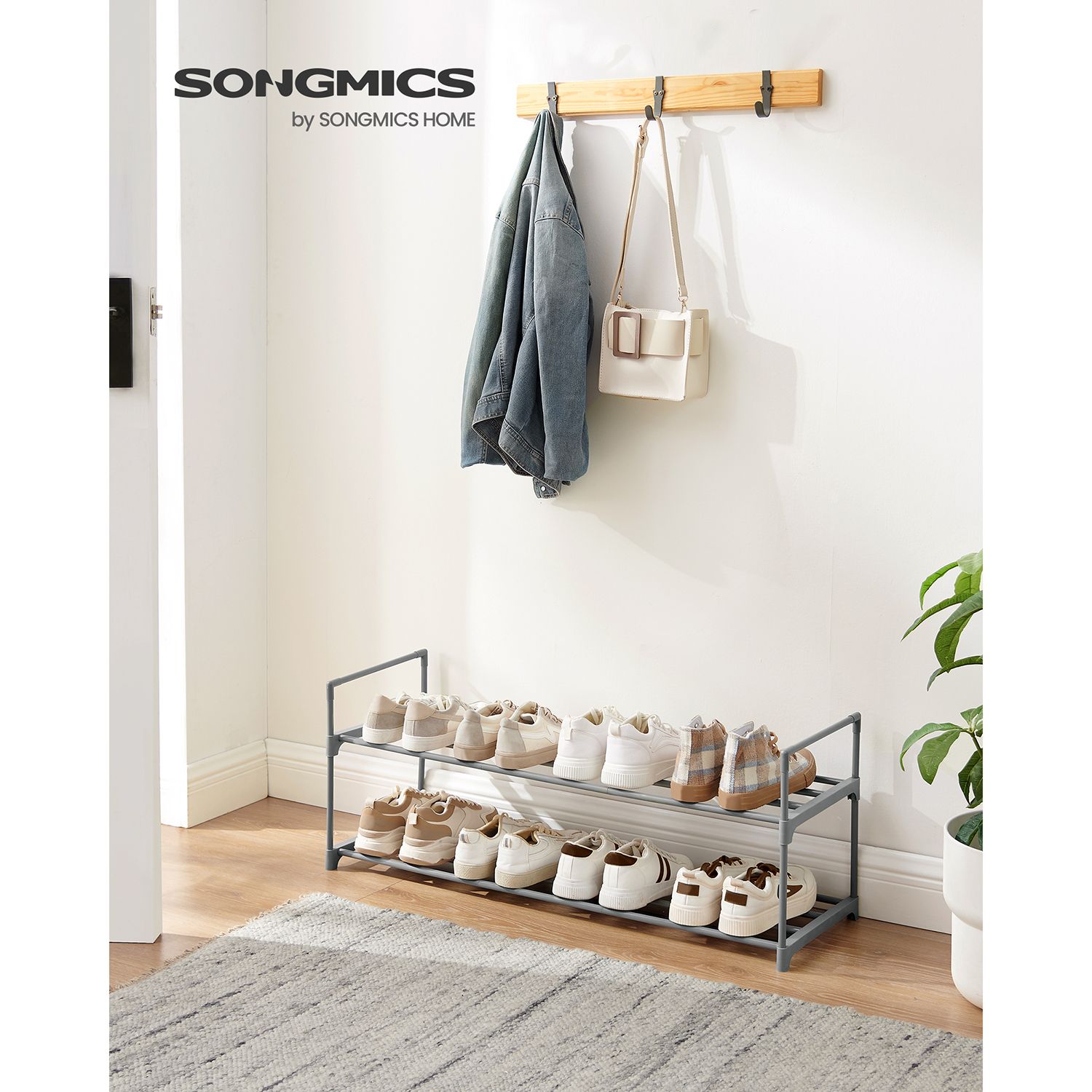 Shoe rack with 2 levels - Image 2