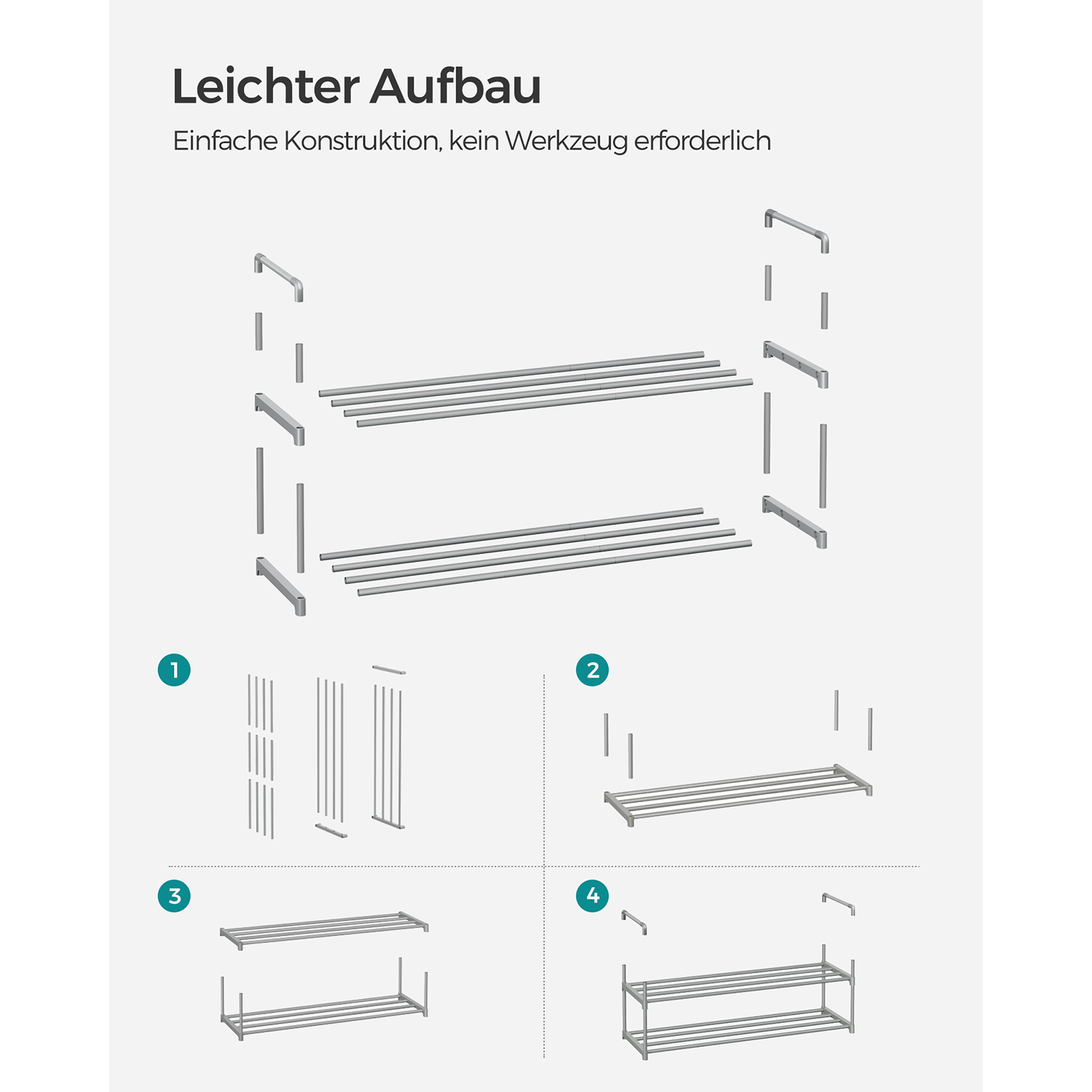 Shoe rack with 2 levels - Image 5