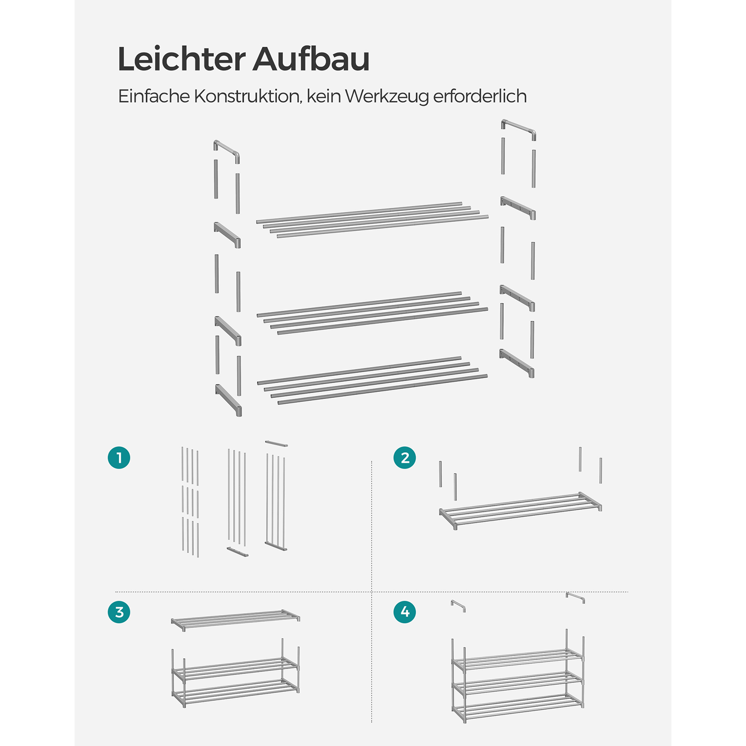 Shoe rack with 3 levels - Image 5