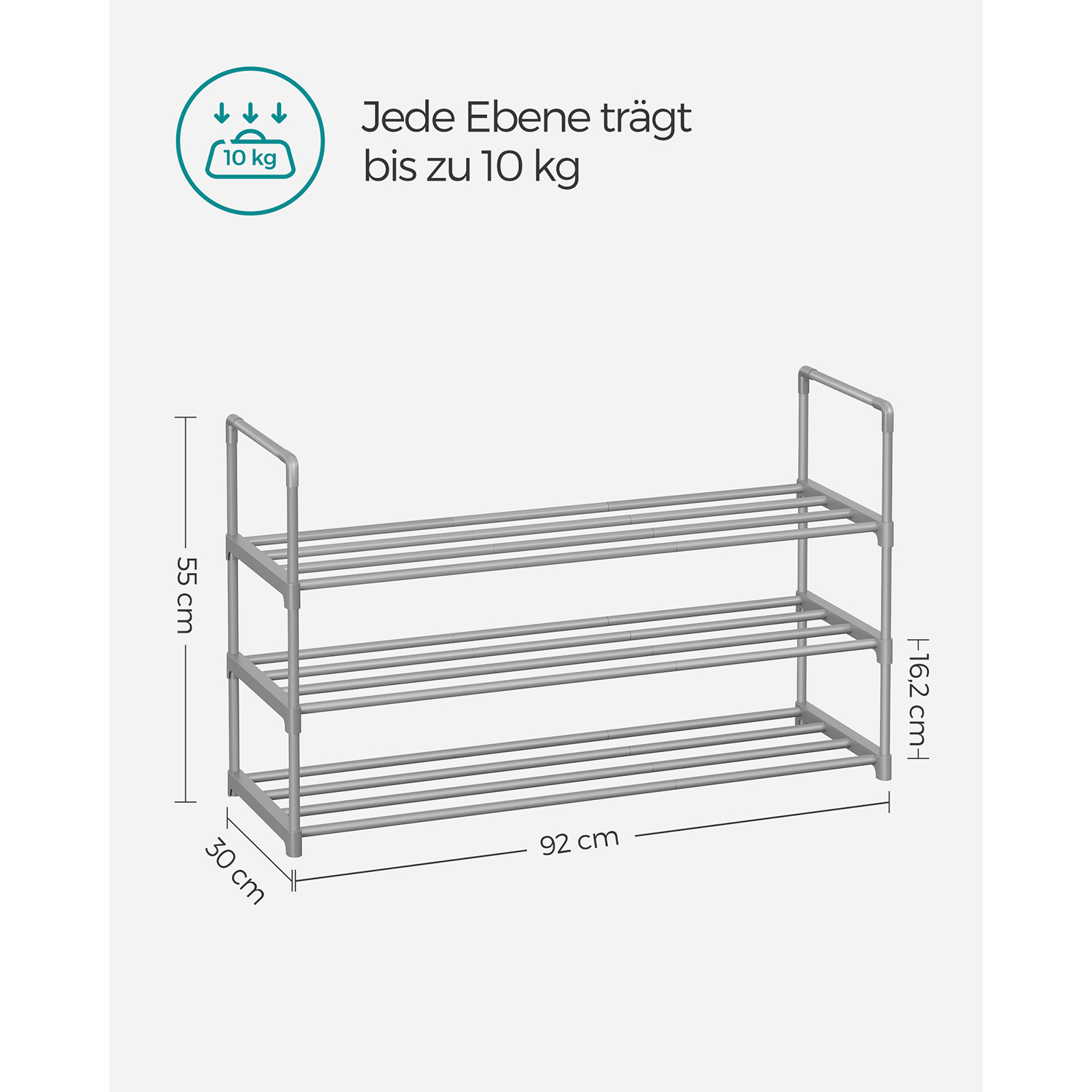 Shoe rack with 3 levels - Image 6