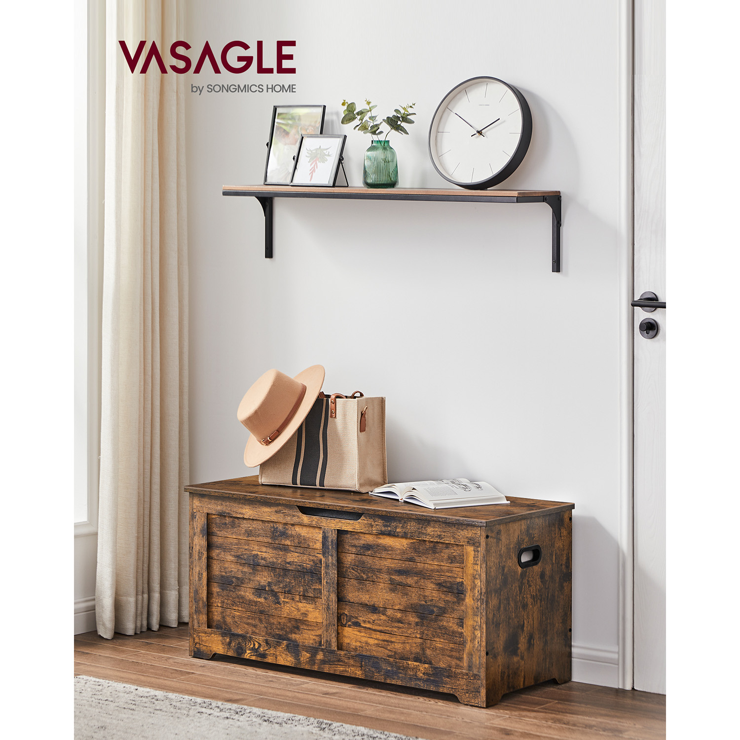 Shoe bench with lid 40 x 100 x 46 cm - Image 3