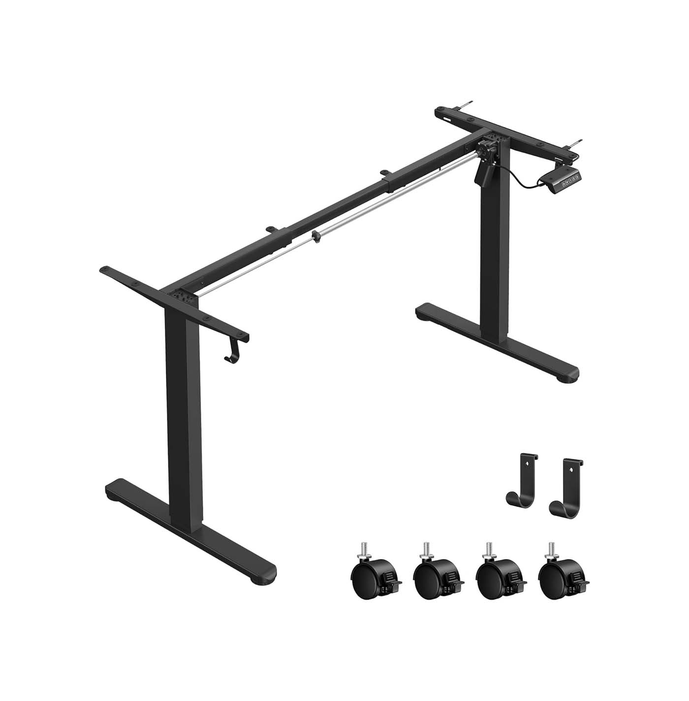 Electric height-adjustable desk without table top
