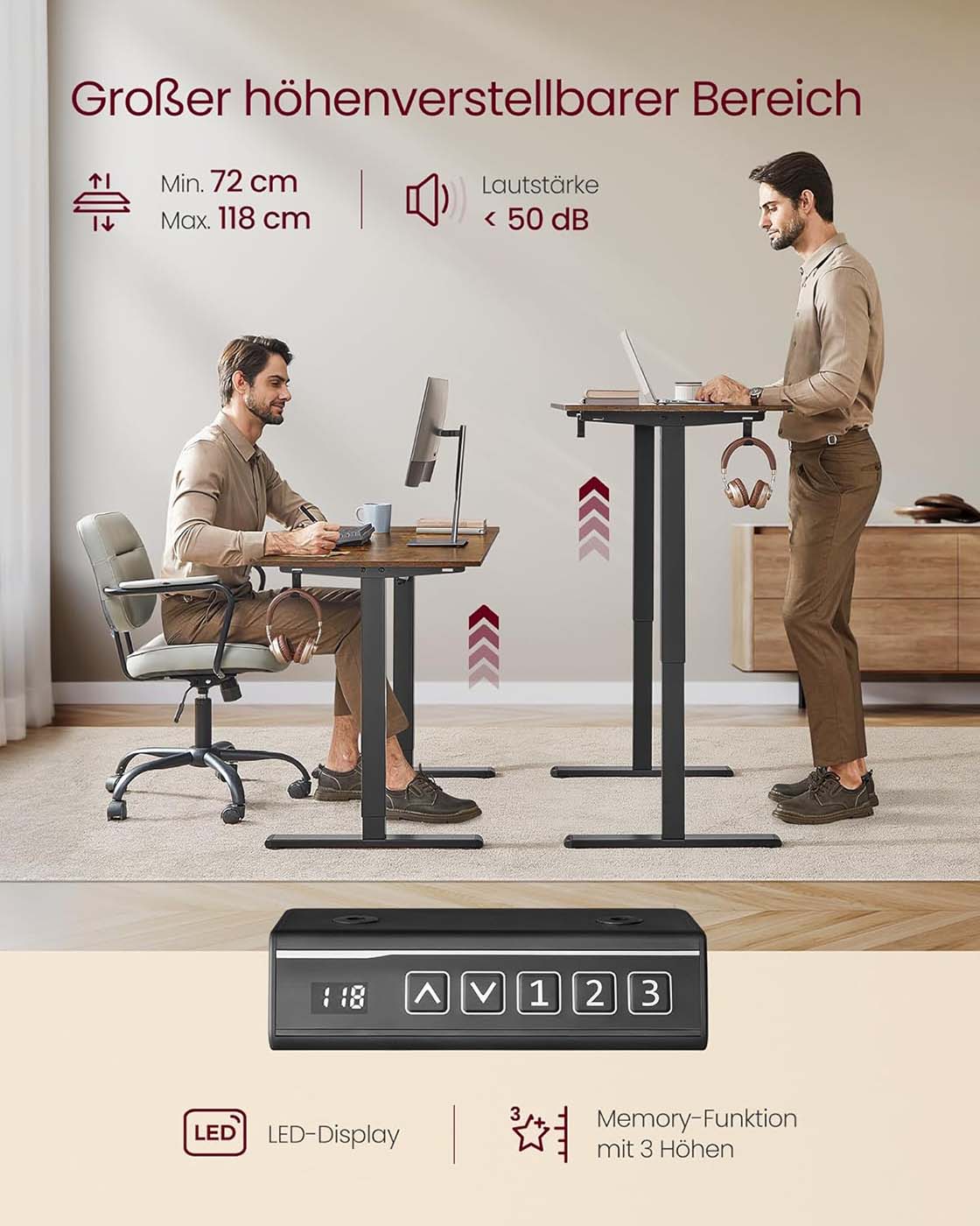 Electric height-adjustable desk without table top - Image 5