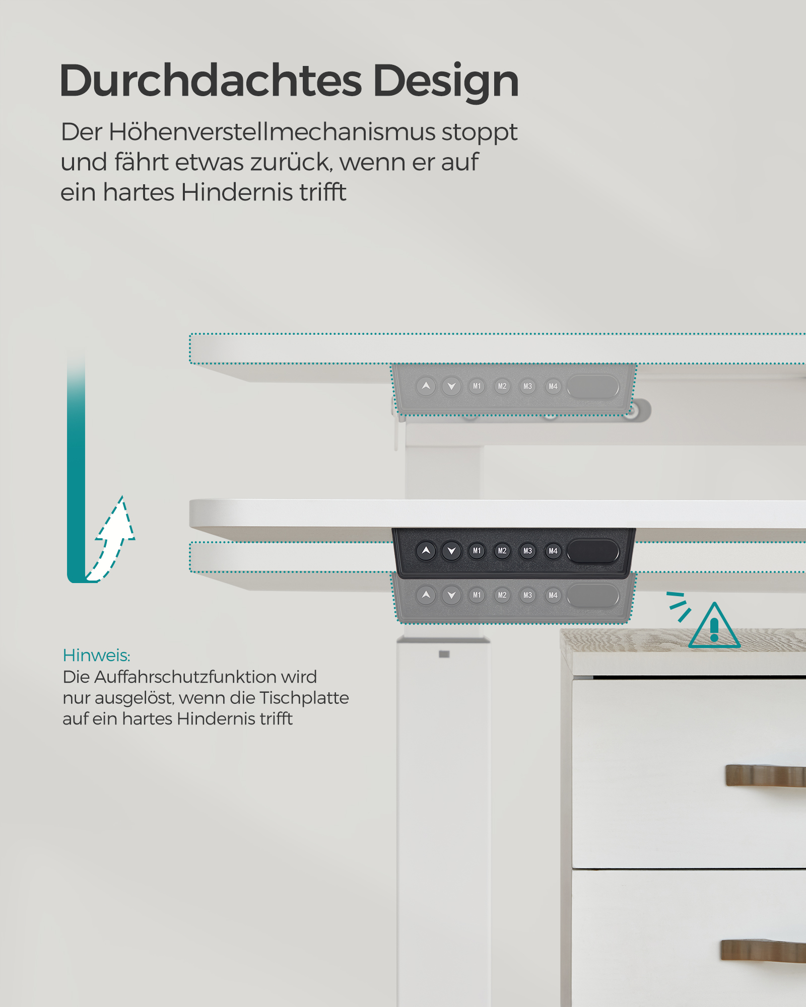 Højdejusterbart skrivebord electric basic white-dove grey - Billede 5
