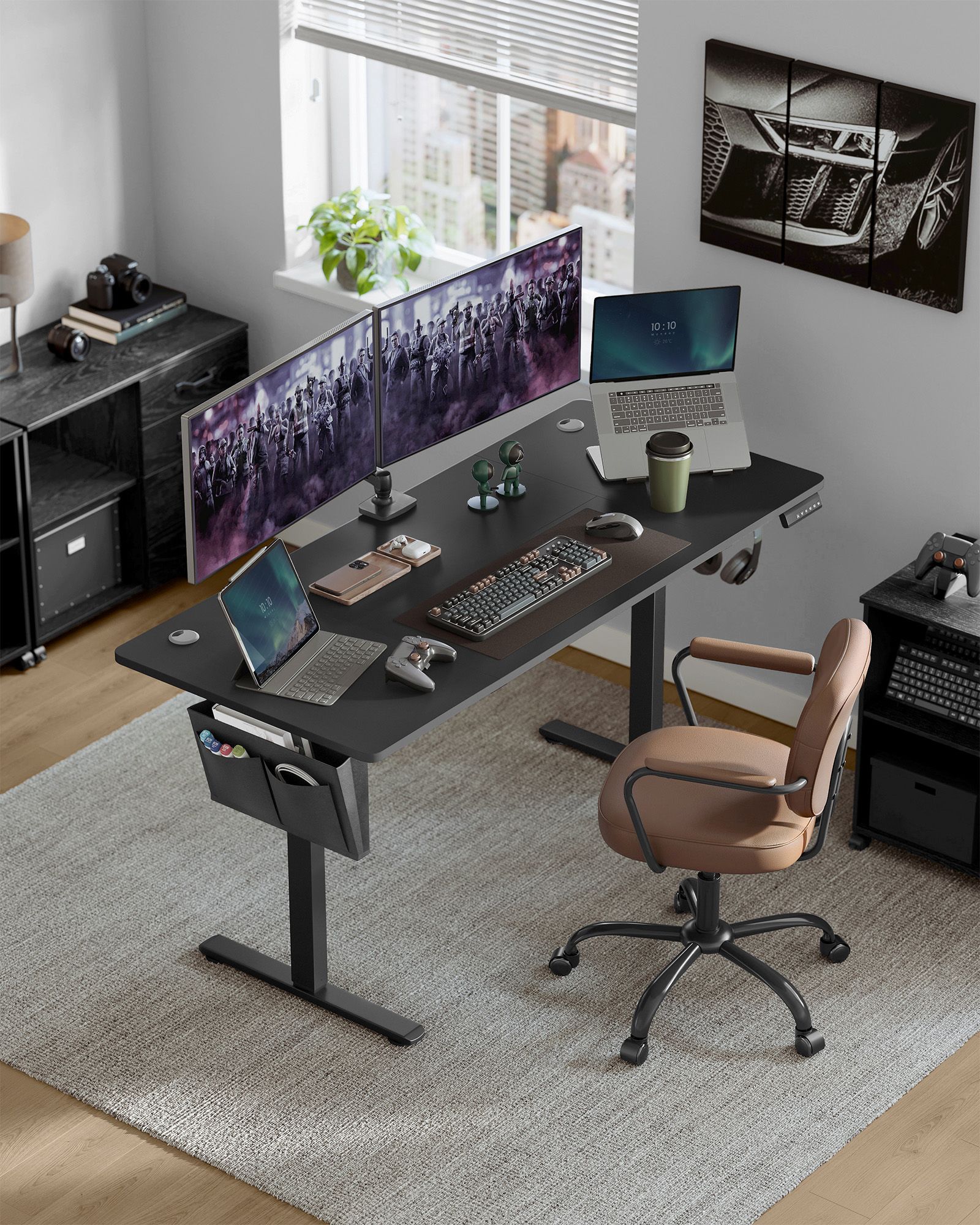 Height-adjustable electric desk 60 x 160 x (72-120) cm - Image 2