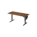 Songmics elektrisk højde- og sænkbart Songmics skrivebord 160x70 cm – Trinløs justering, højdeinterval 72–120 cm, brun-sort