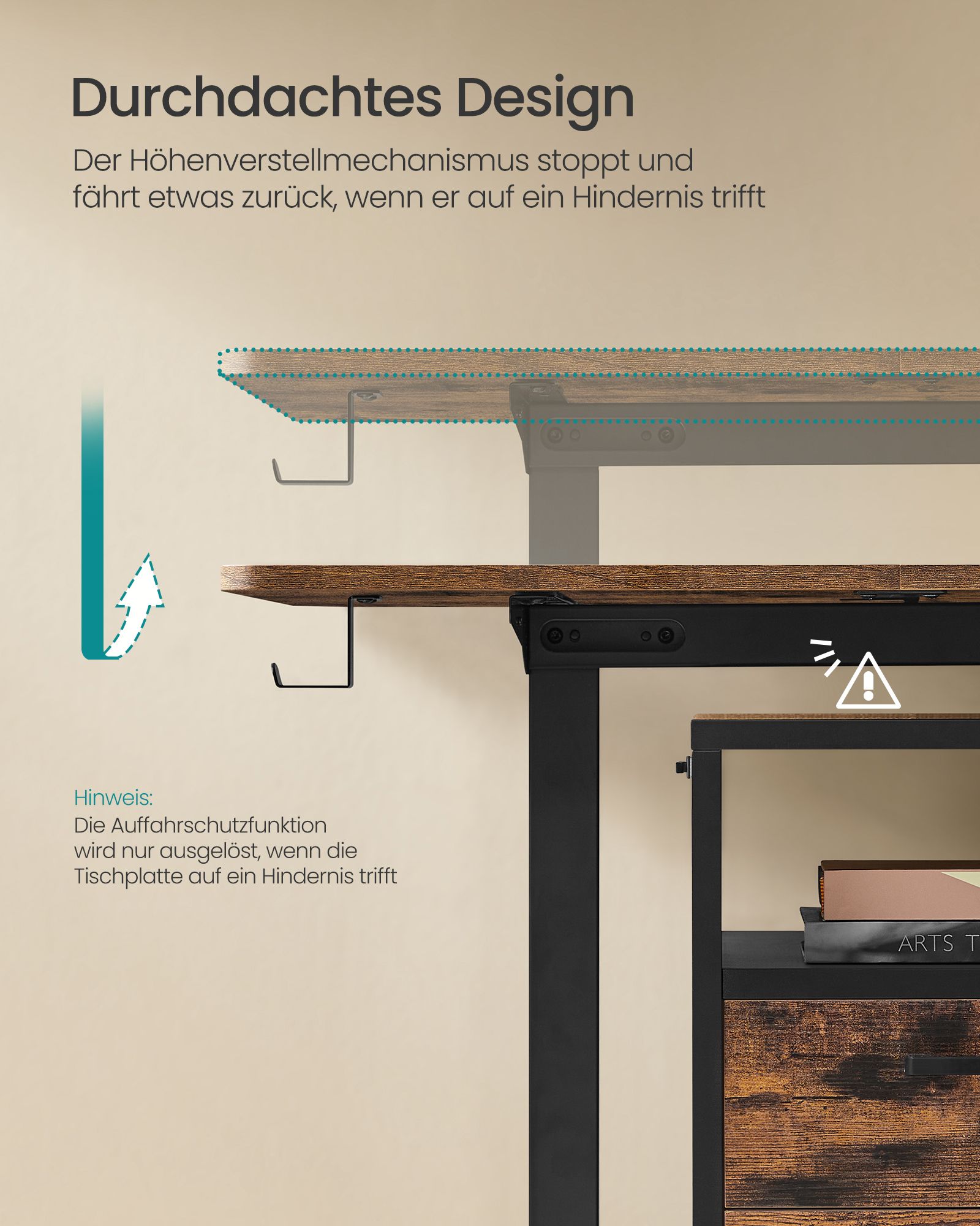 Height-adjustable electric desk 70 x 160 x (72-120) cm - Image 6