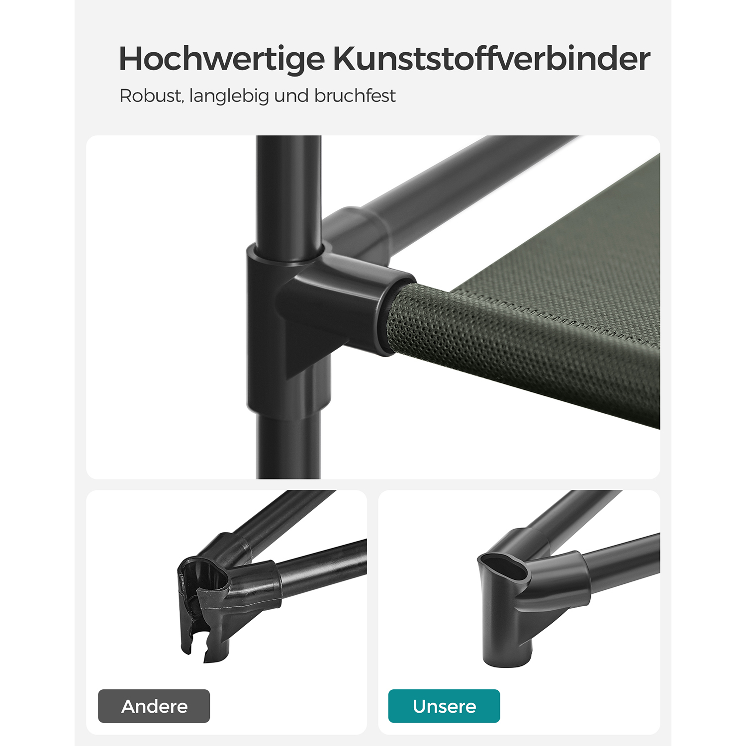 Stofgarderobe med bøjlestang salviegrøn - Billede 6