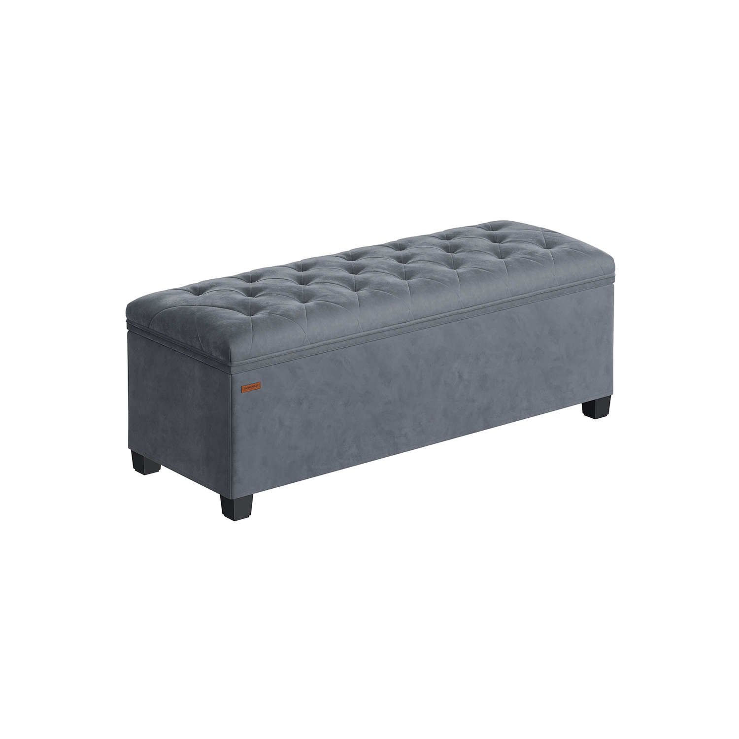 Stool with storage space 40 x 110 x 40 cm slate grey