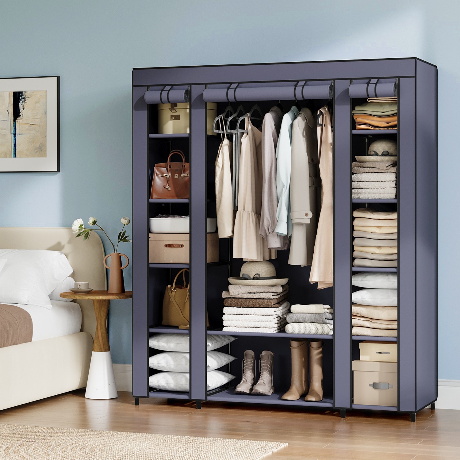 Garderobe, stofgarderobe, med fleeceovertræk