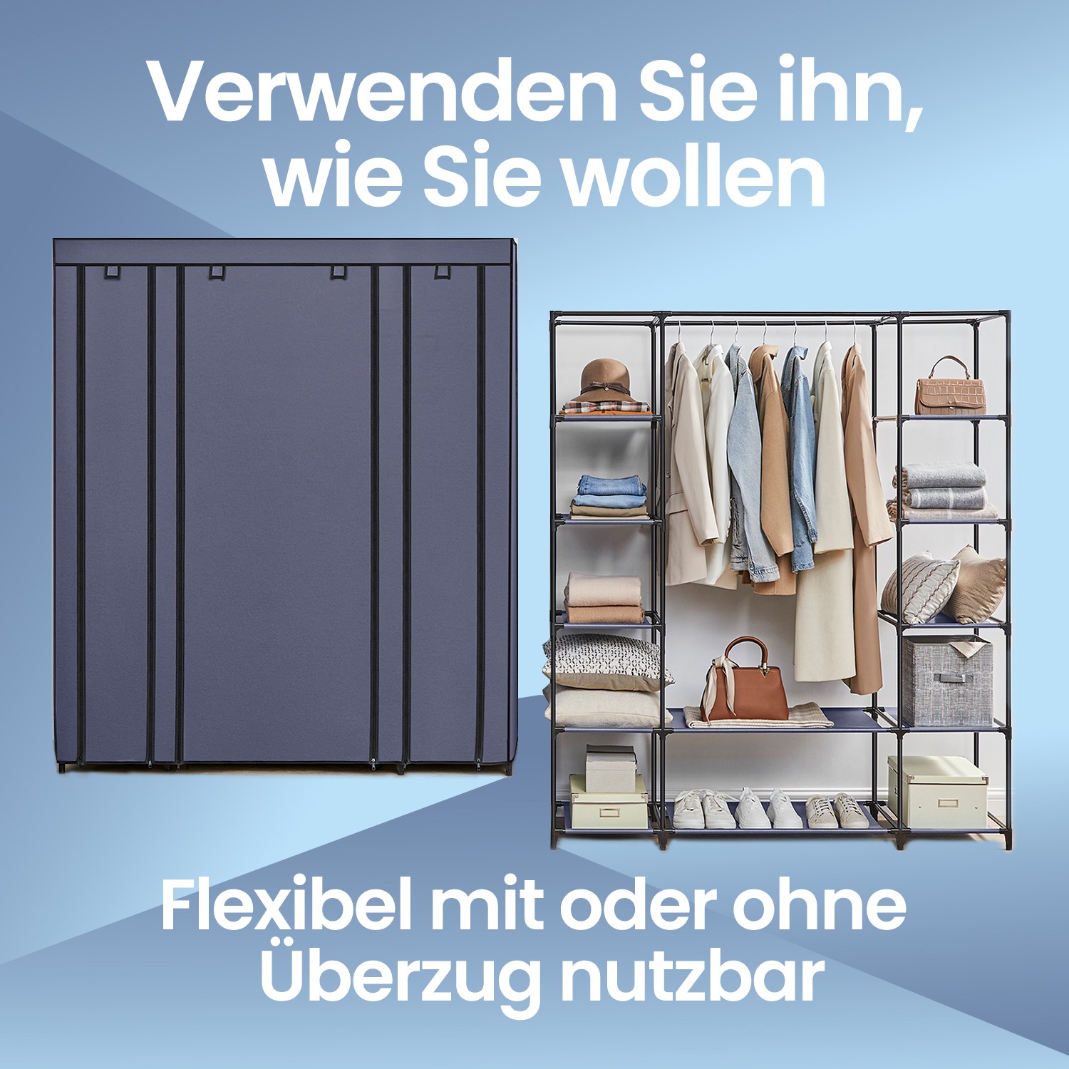 Garderobe, stofgarderobe, med fleeceovertræk - Billede 3