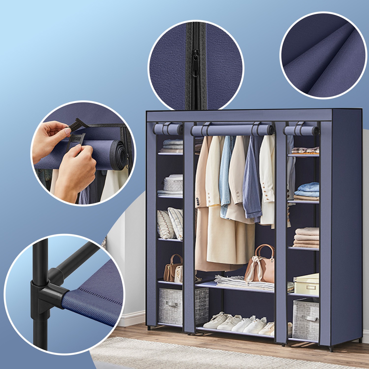 Garderobe, stofgarderobe, med fleeceovertræk - Billede 4