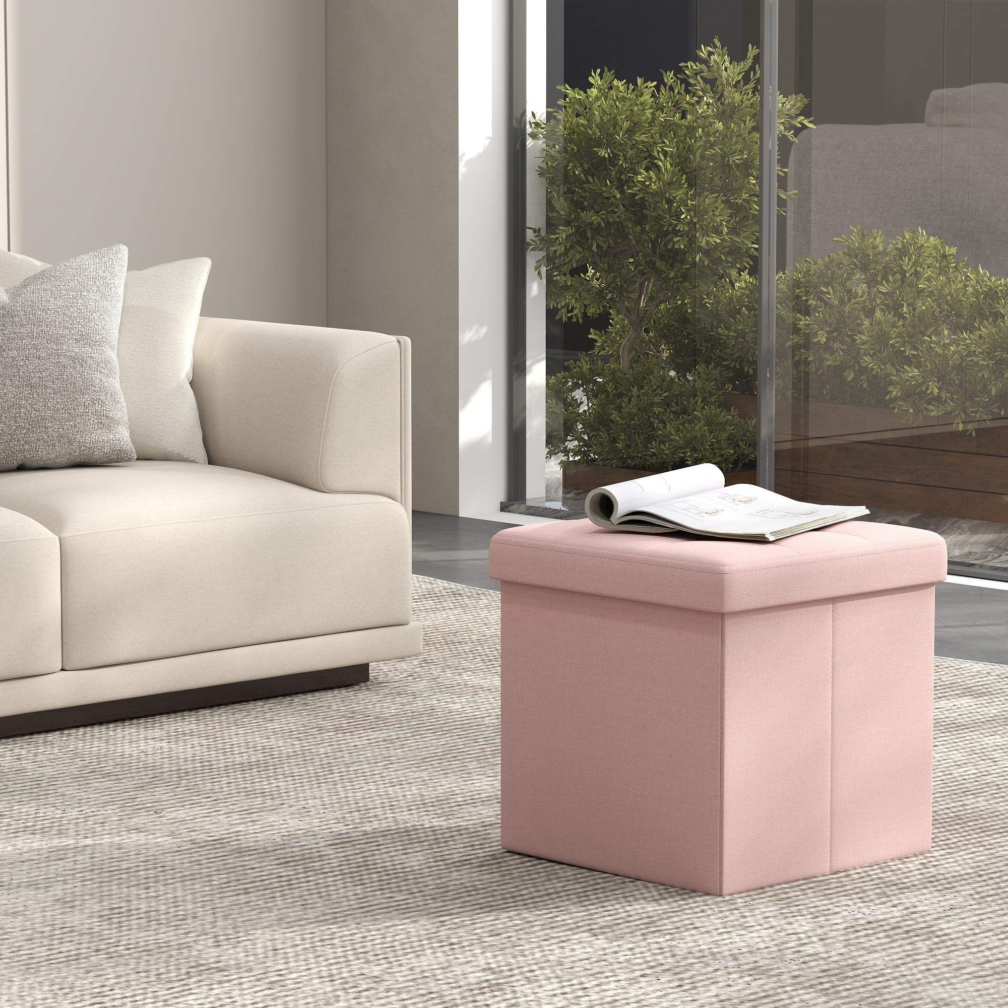Stool, bench with storage space, 30 x 30 cm