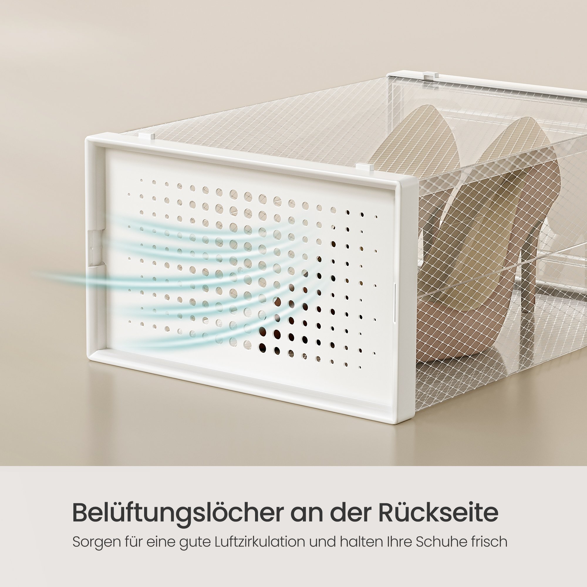 Shoe boxes, set of 12, plastic shoe organiser - Image 5