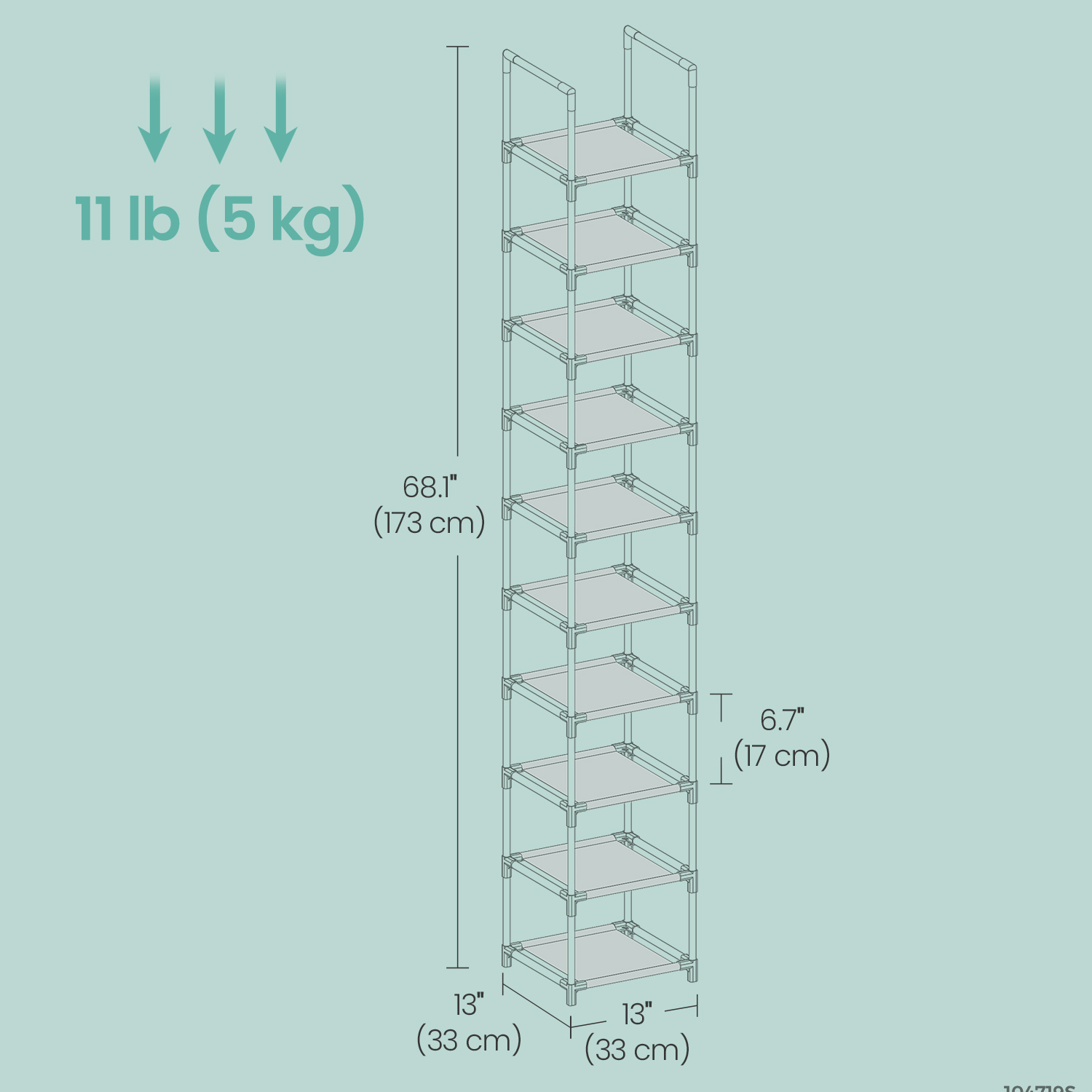 Shoe rack, 10 levels, shoe rack - Image 6