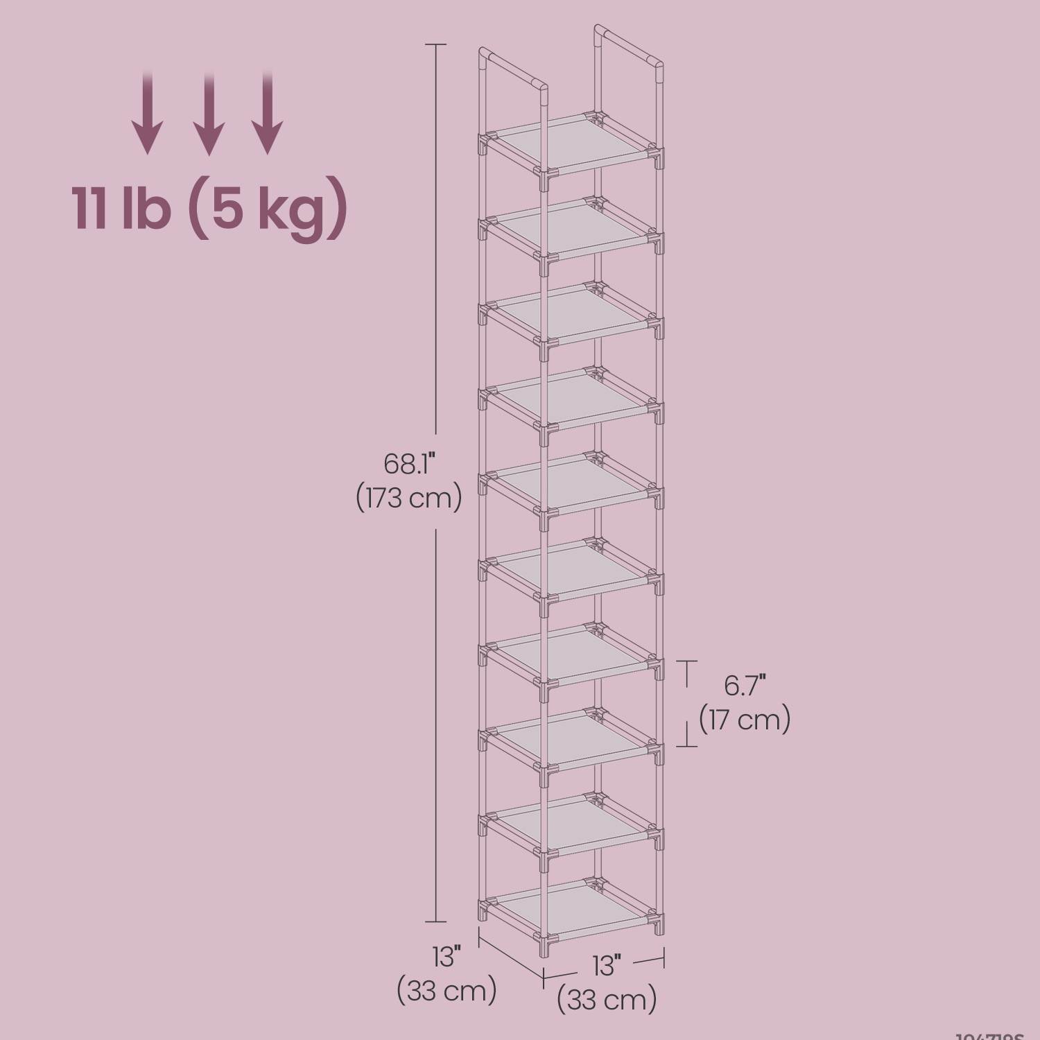Shoe rack, 10 levels, shoe rack - Image 6