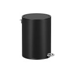 Bathroom Bin, 3 Litre Toilet Pedal Bin, Cosmetic Bin with ABS Lid and Plastic Inner Bucket, Steel LTB011B01
