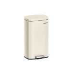 Waste bin with soft-close lid and inner bin