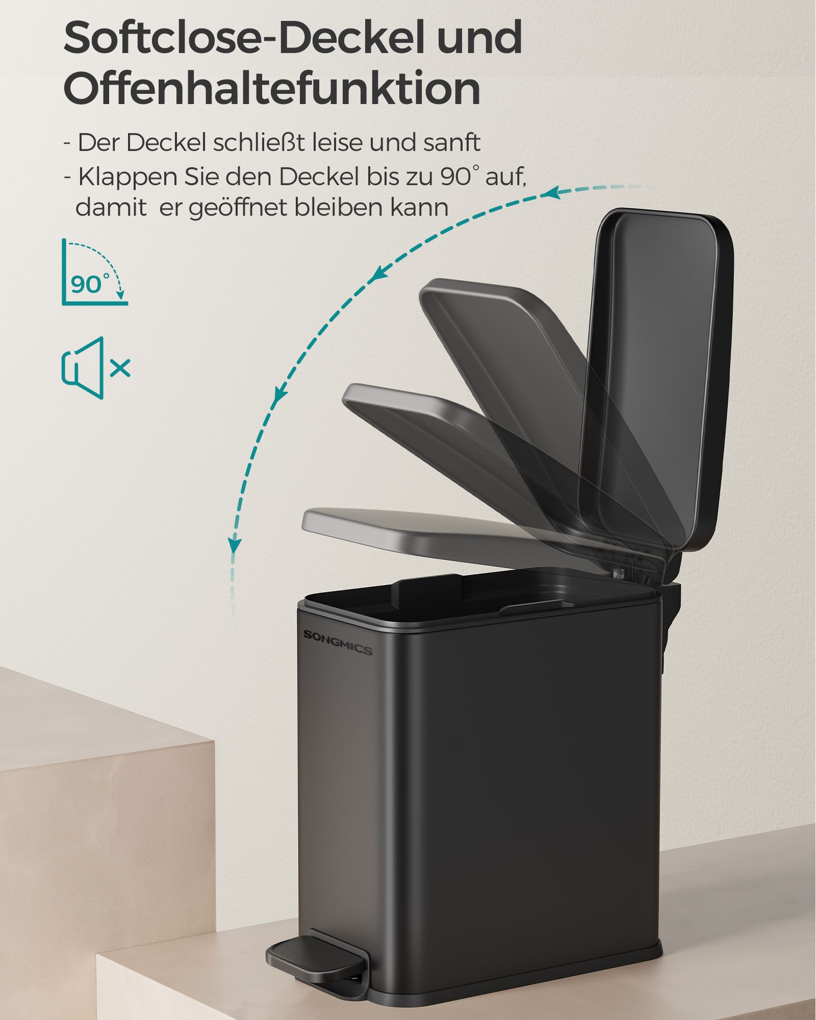 Cosmetic bucket 5 litre with narrow lid - Image 5