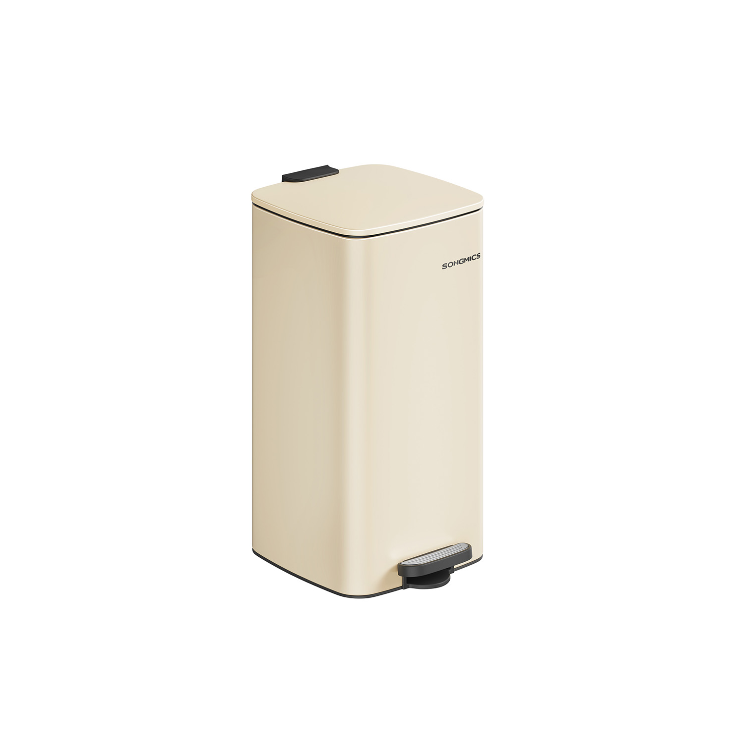 30 litran teräksinen jäteastia hiekka beige