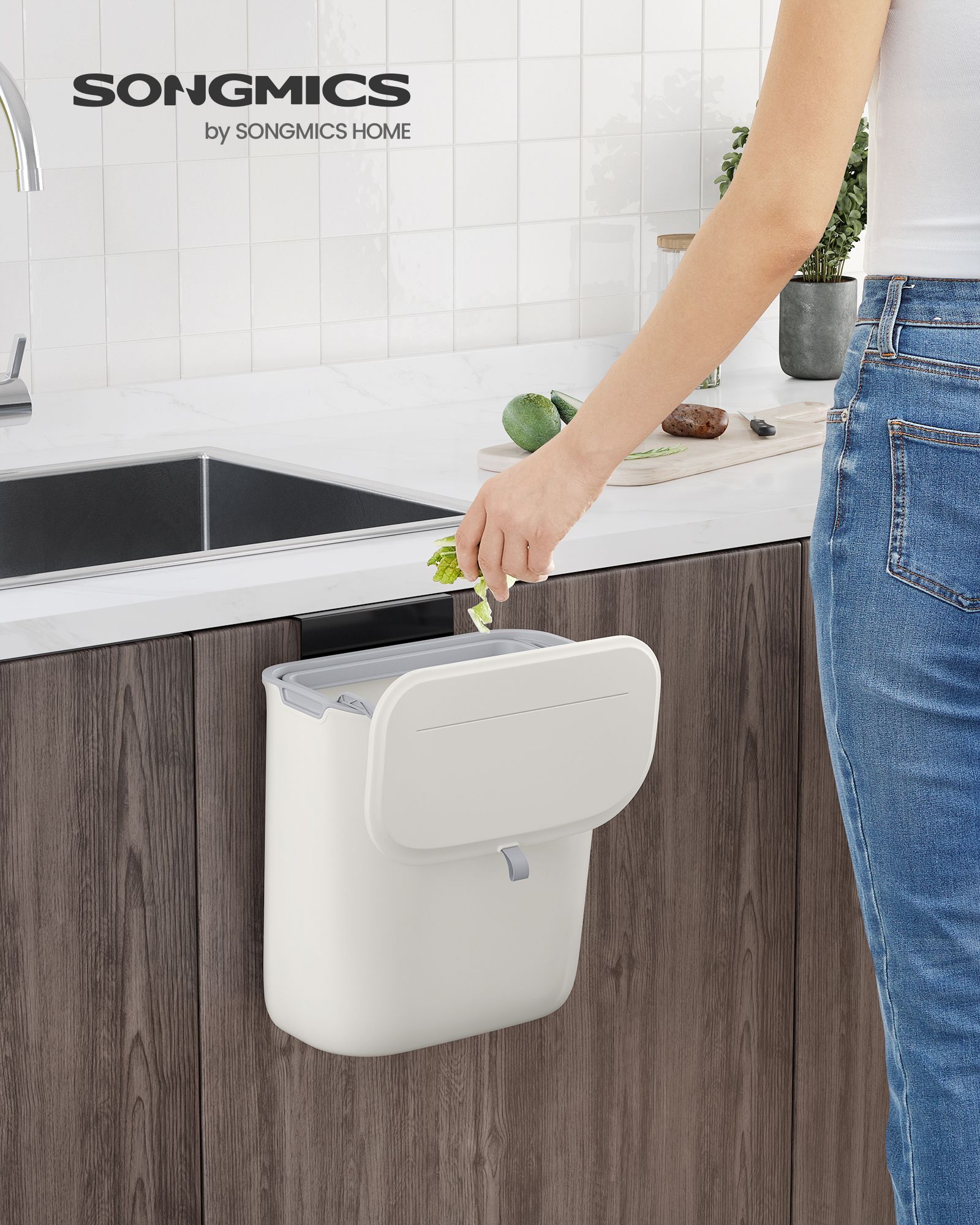 Compost bin 9L white - Image 2