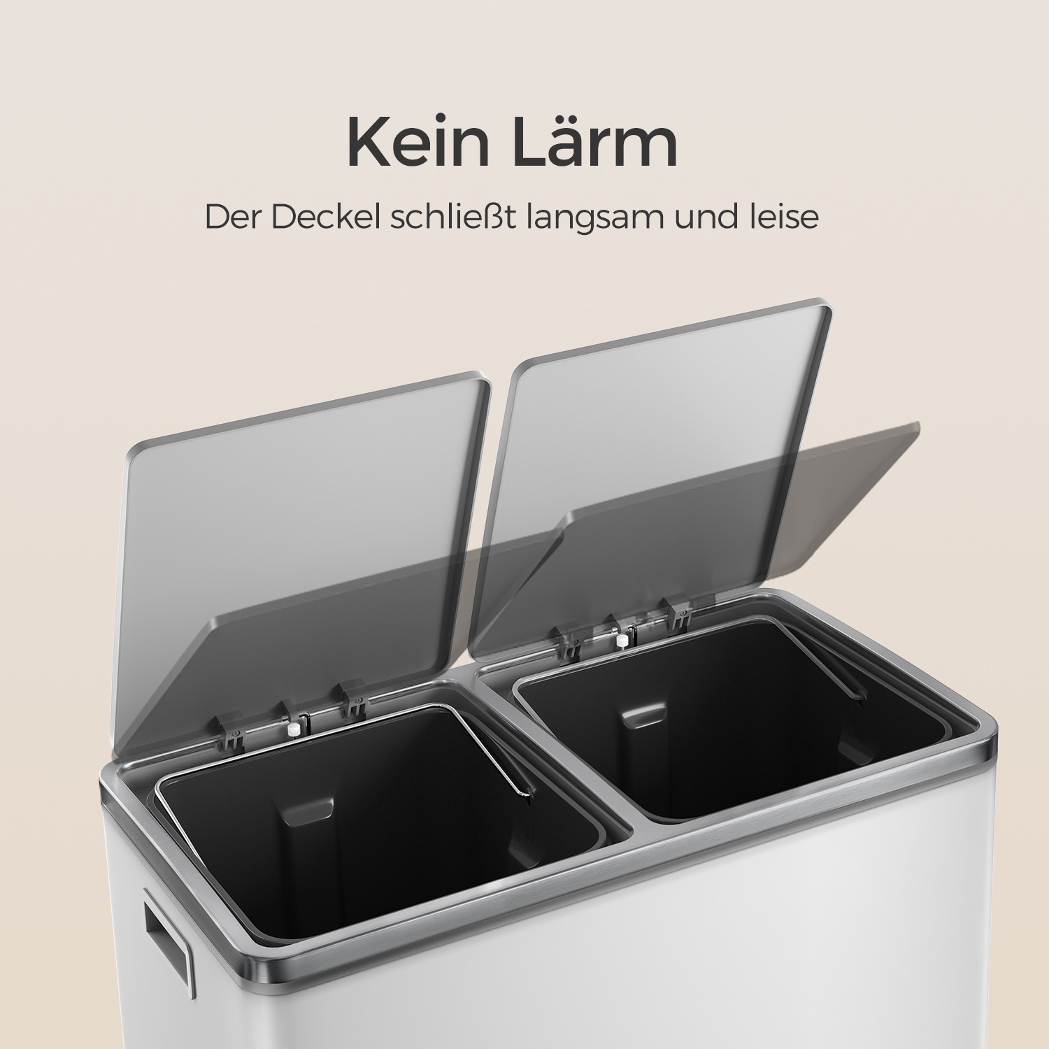 Waste bin, 2 x 30 litres, 2 compartments - Image 5
