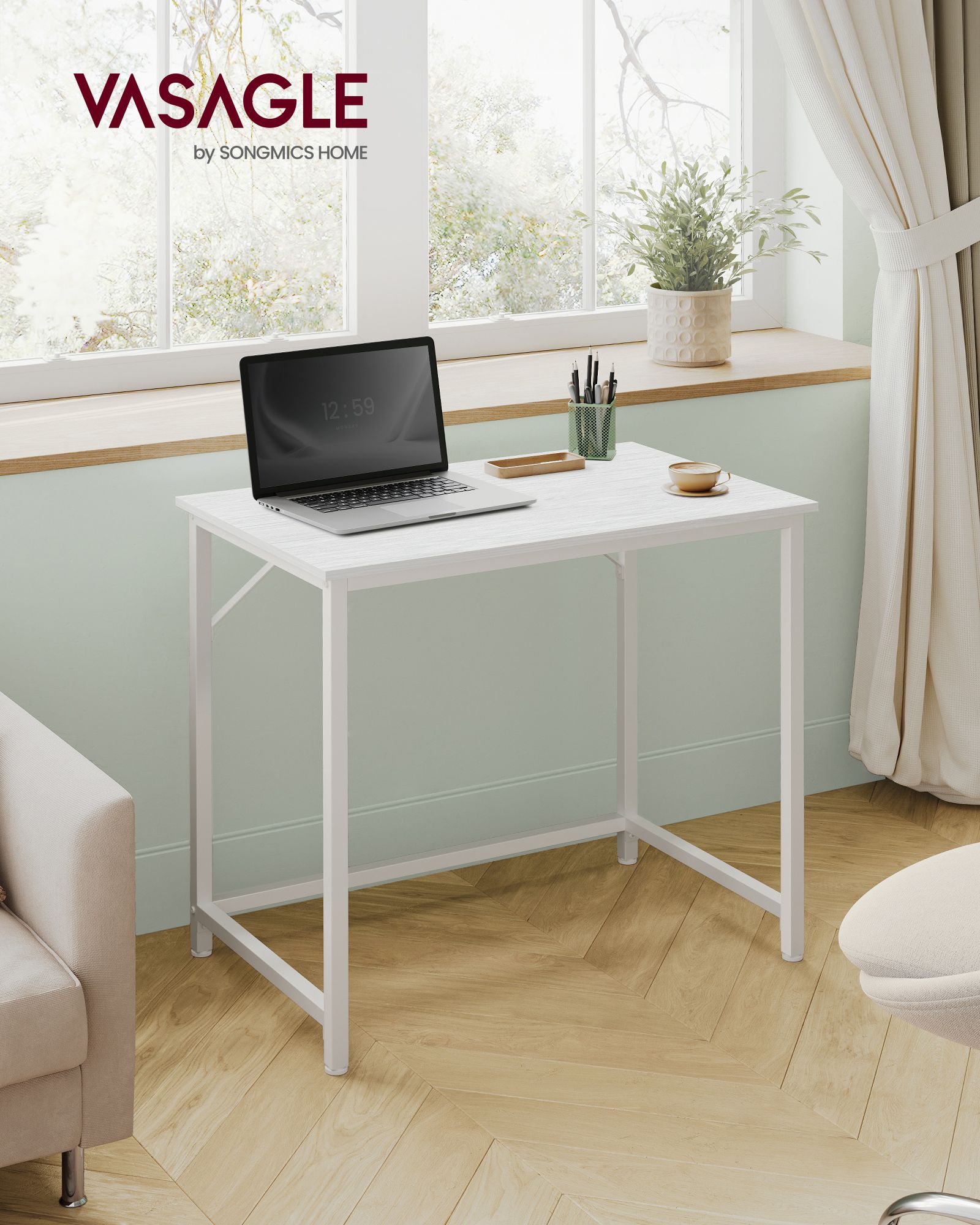 Desk industrial design greige-black - Image 2