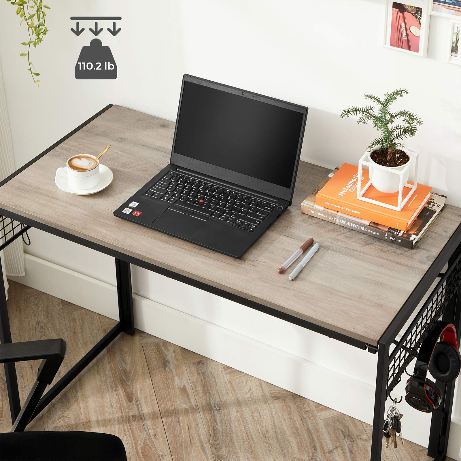 Desk with metal frame - Image 4