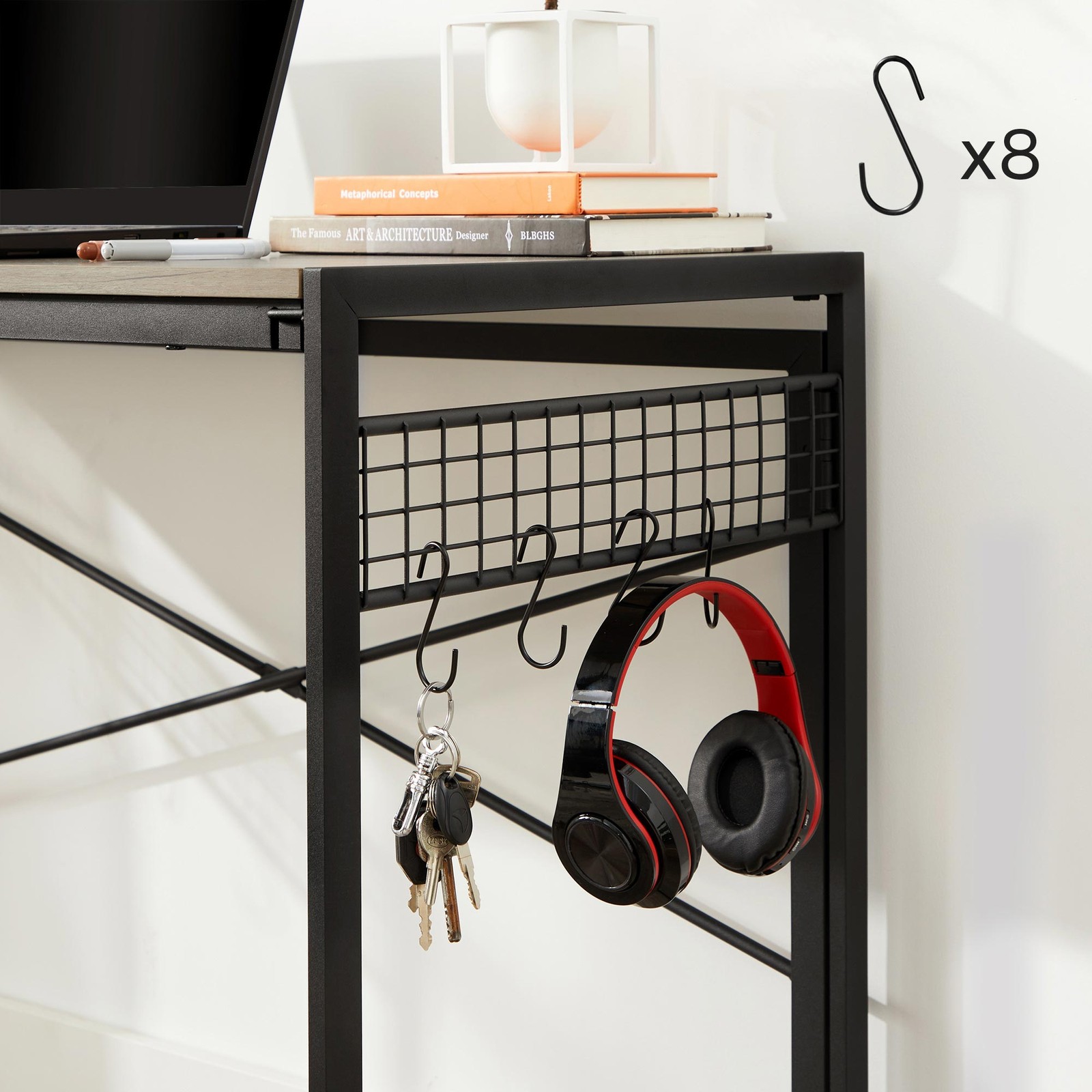 Desk with metal frame - Image 5