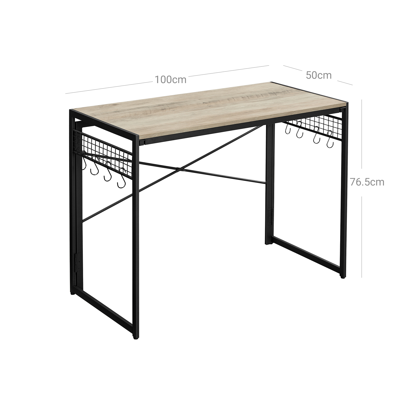 Desk with metal frame - Image 7