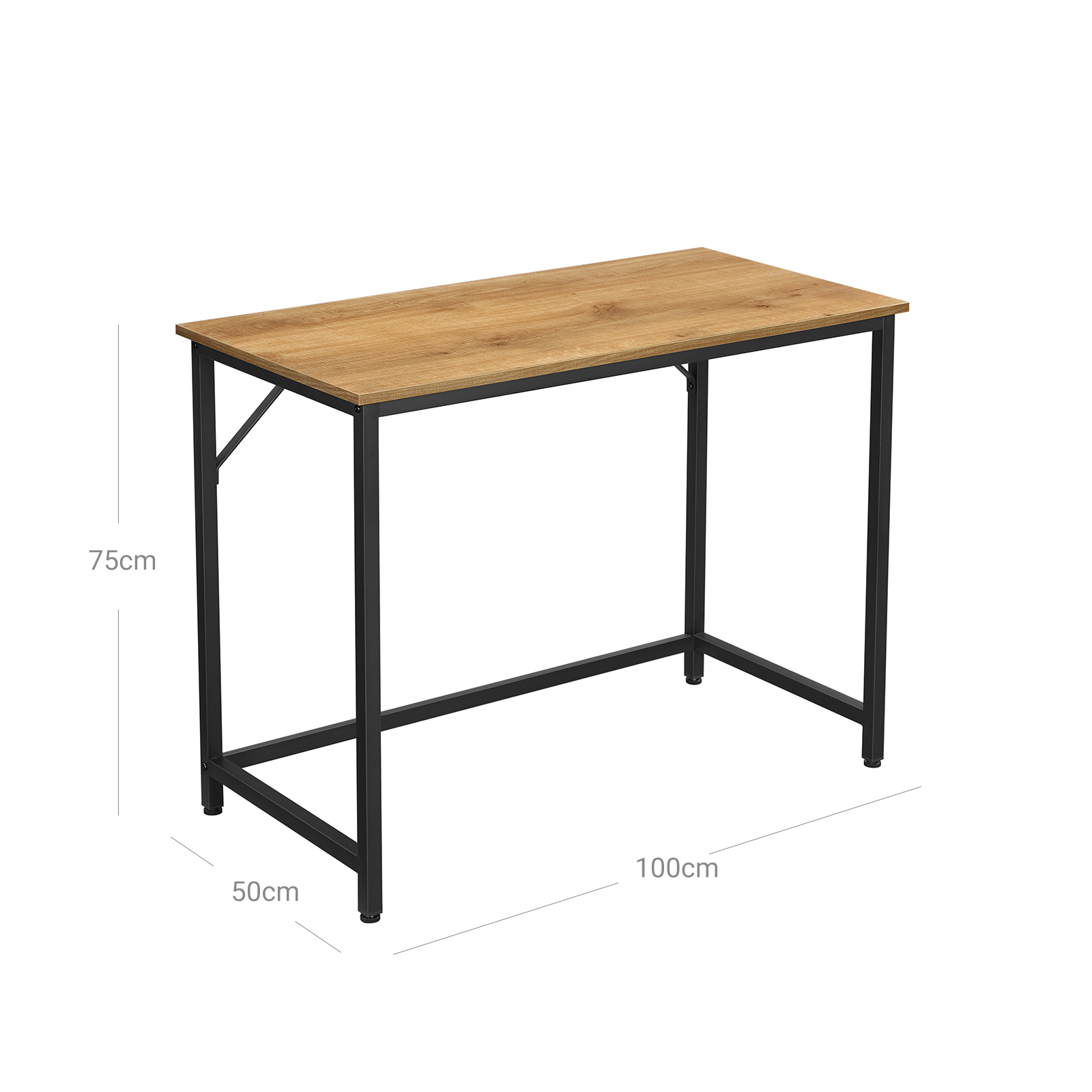 Desk with metal frame - Image 7