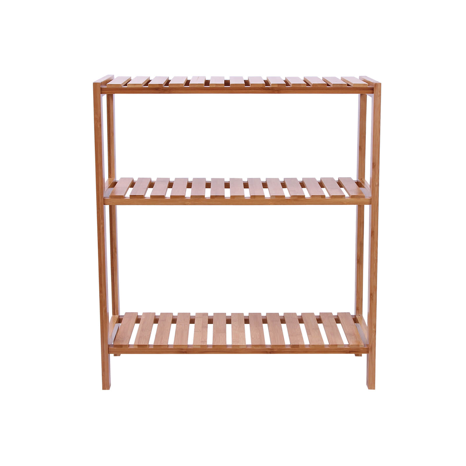Bamboo Shelving Unit for the Bathroom/Kitchen/Shoe Rack, 60 x 26 x 66 cm Ideal for the bathroom, living room, hallway, kitchen or balcony. - Image 2