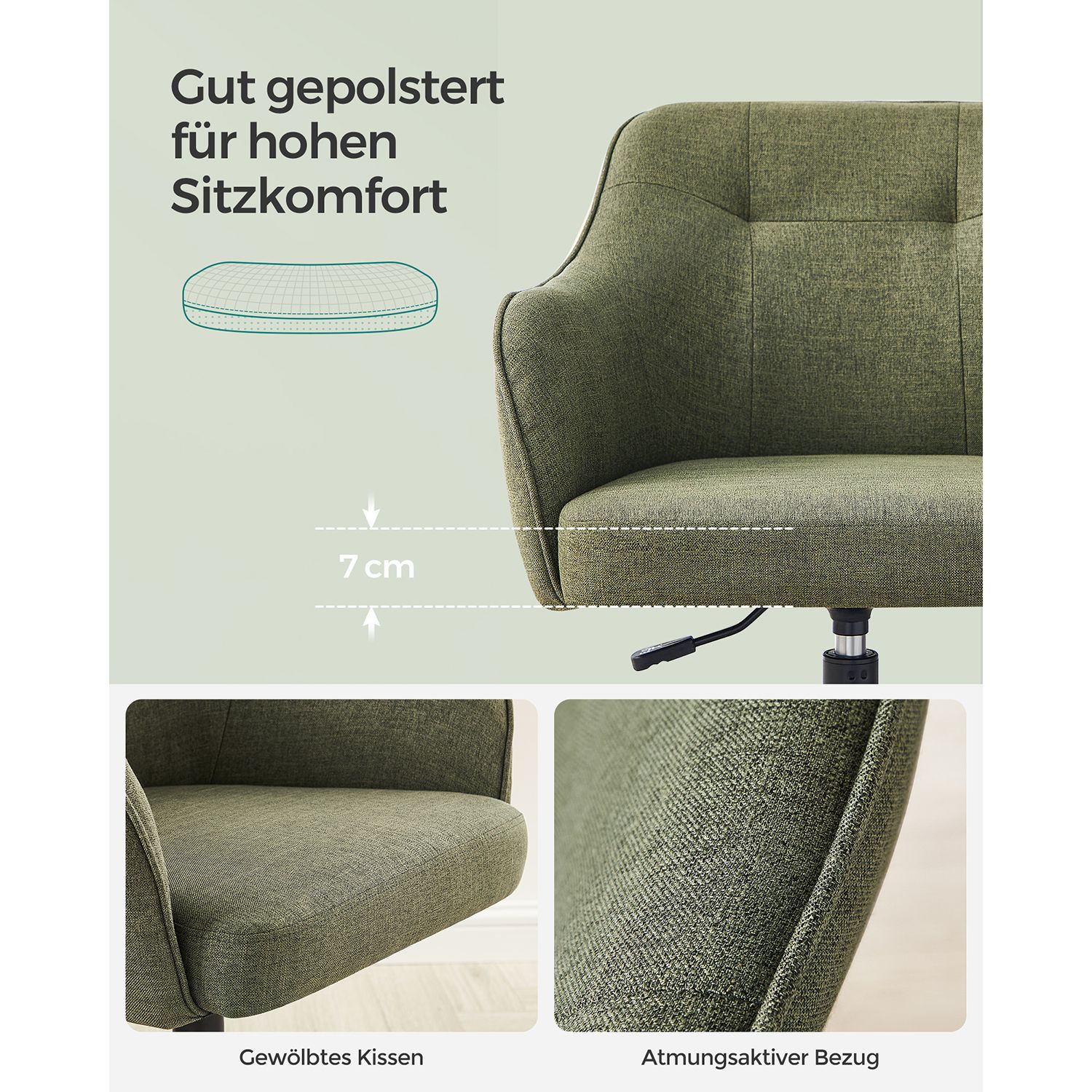 Home office chair green - Image 5
