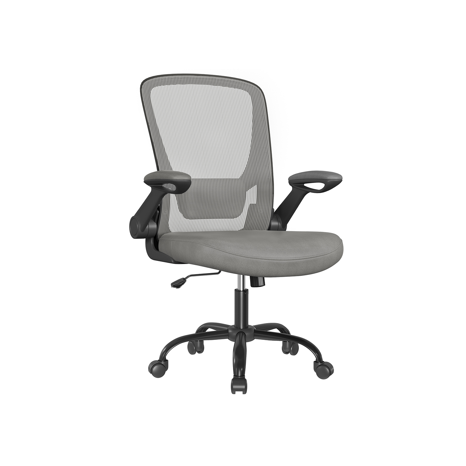 Office chair ergonomic rocking function armrests dove grey