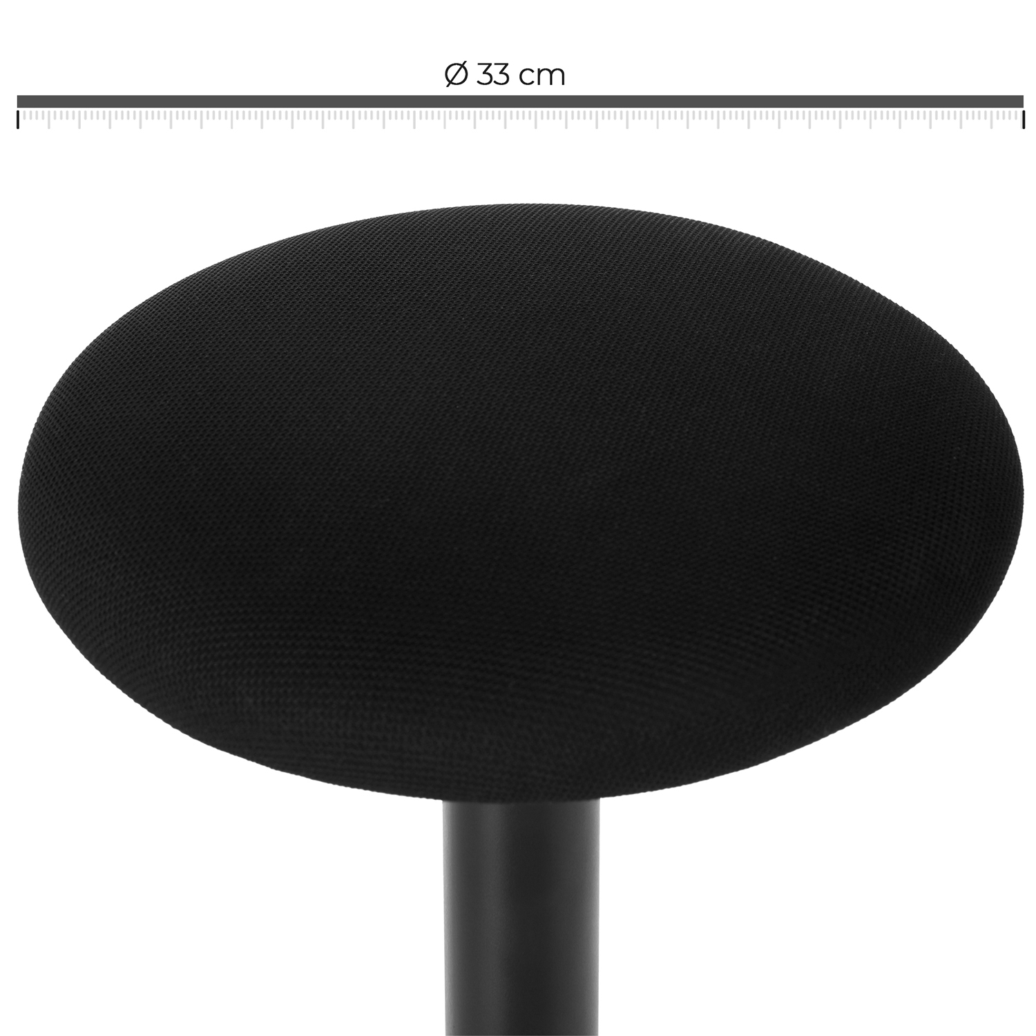 Aktiivinen jakkara, Wobble jakkara seisova työtuoli, tasapainotuoli, säädettävä korkeus 55-70 cm, ei asennusta, musta - Image 5