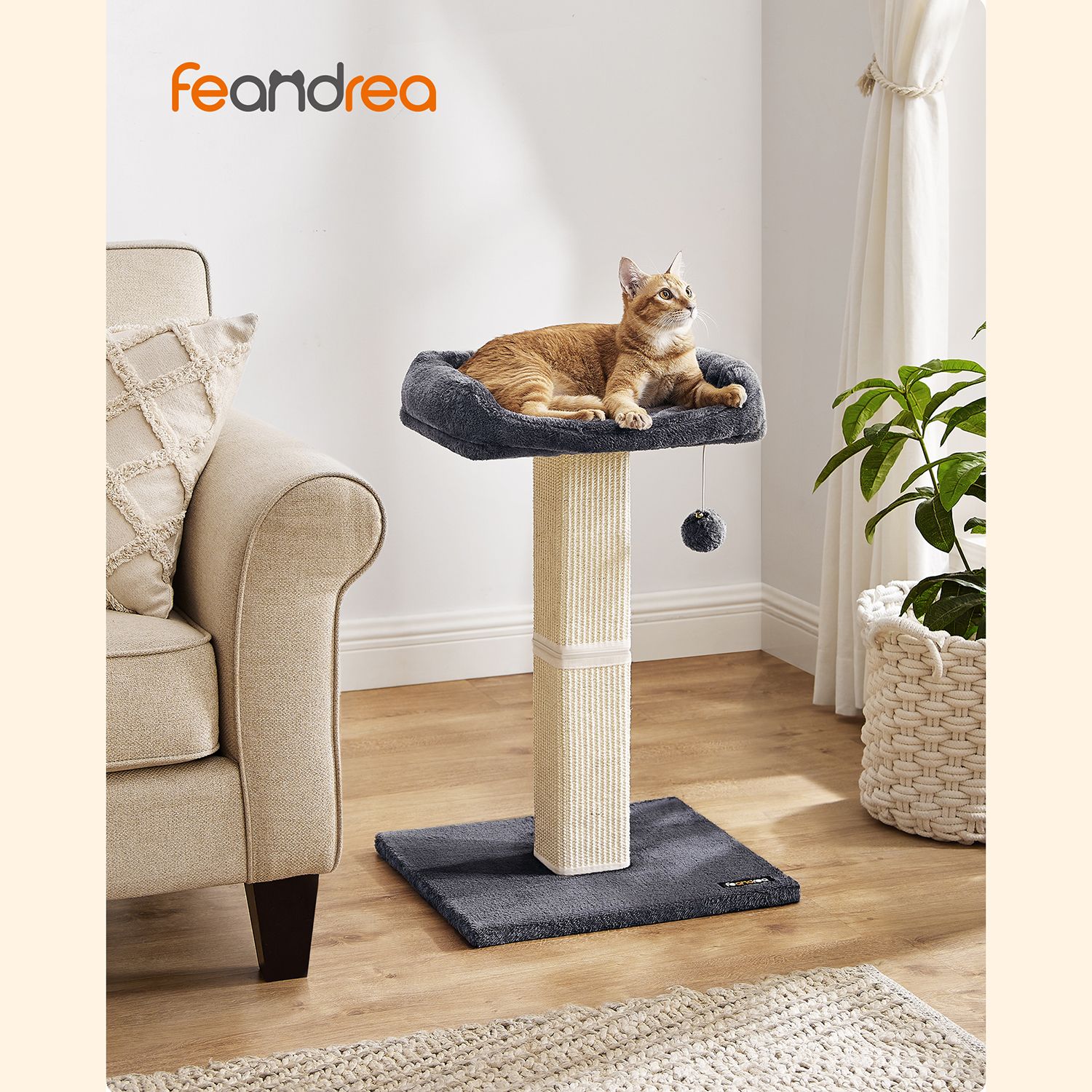 Kattetræ 71 cm med platform - Billede 2