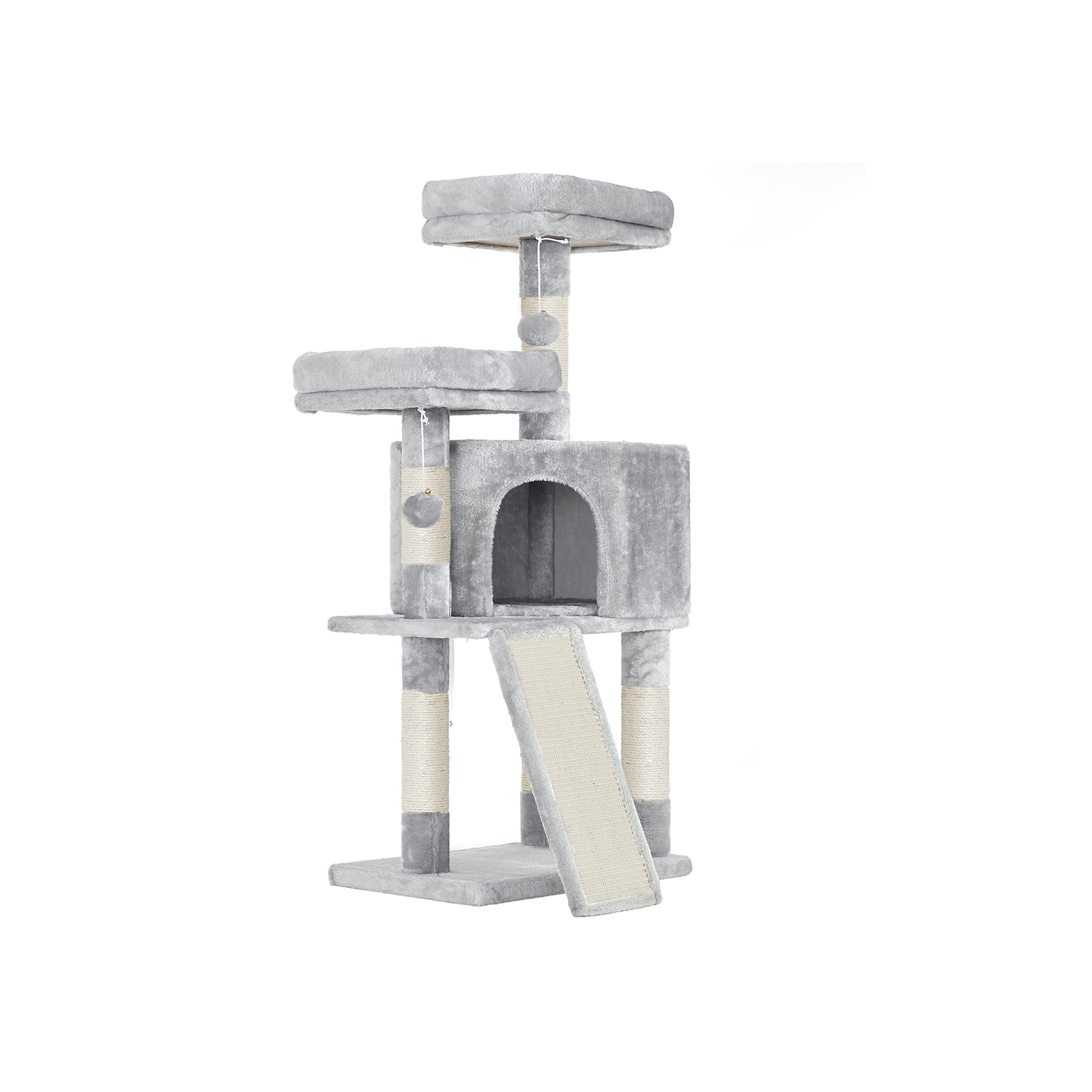 Kattetræ, Cat Condo 115 cm, kradseplade, lysegrå