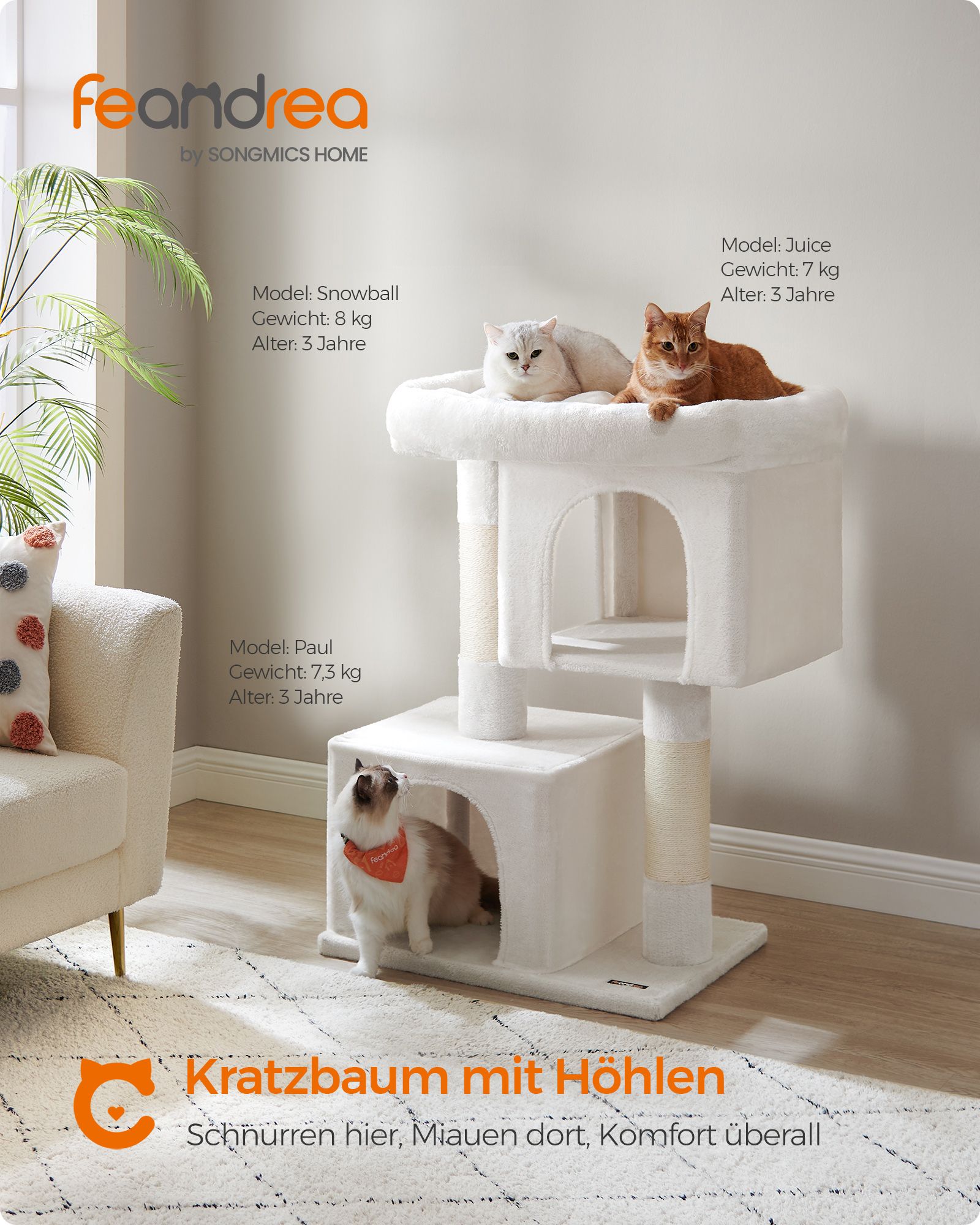 XL klösbräda med stor plattform cremevit - Bild 2