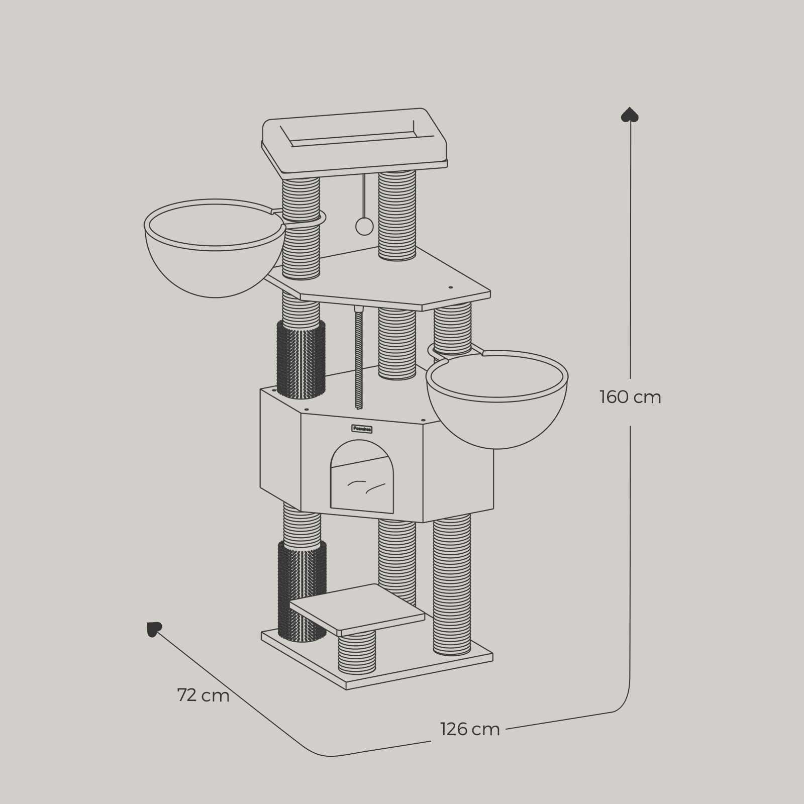 Scratching post, with self-warming blankets, cat tree - Image 6