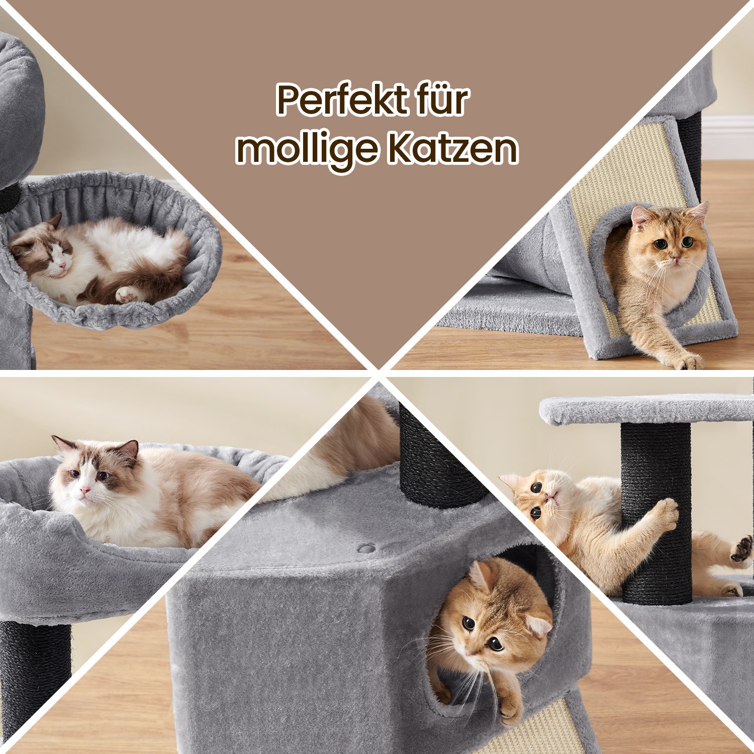 Stort kradsetræ, kattetræ, med hule - Billede 3