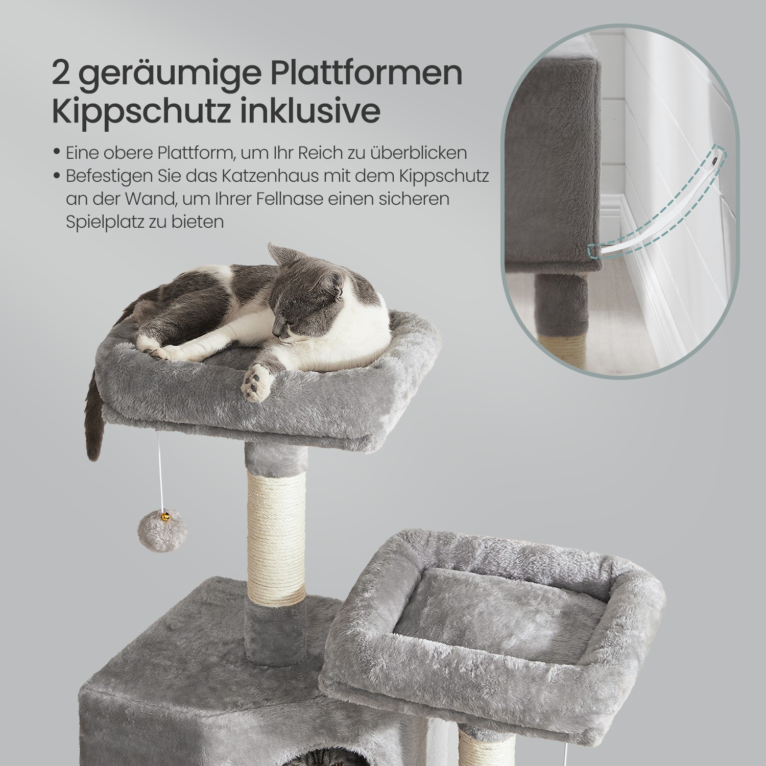 Scratching post, cat tree, 115 cm - Image 3