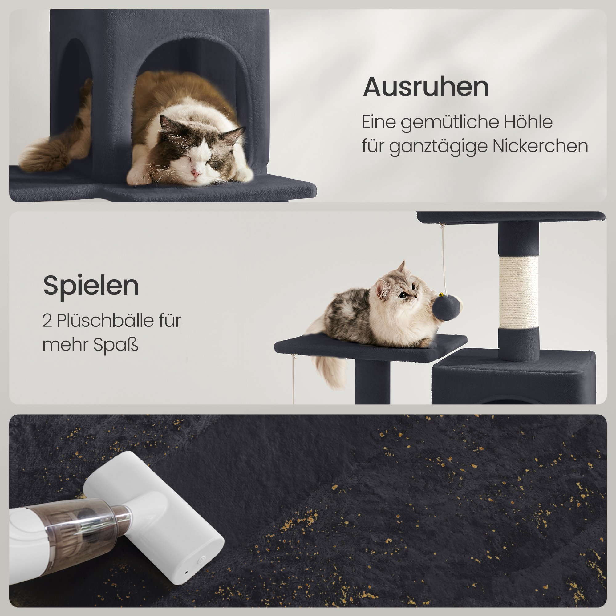 Scratching post, 143 cm high cat tree, cat scratching post - Image 4