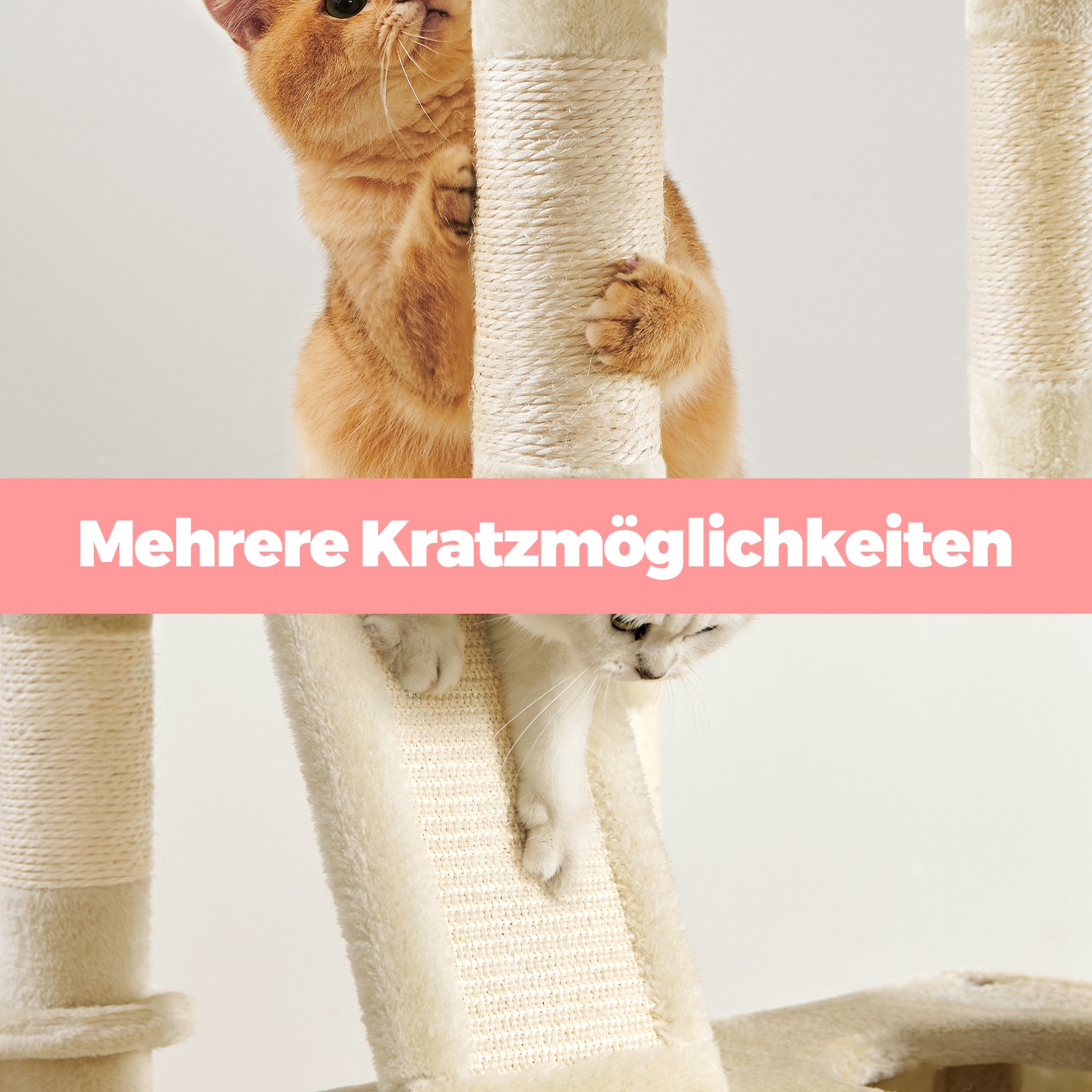 Scratching post 206 cm high, cat tree, with 13 scratching posts - Image 5