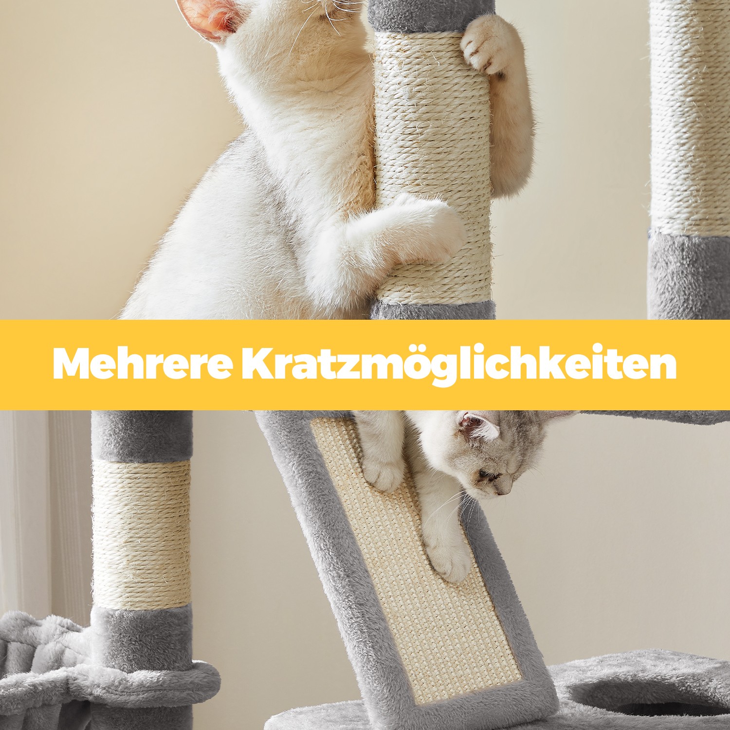 Scratching post 206 cm high, cat tree, with 13 scratching posts - Image 5